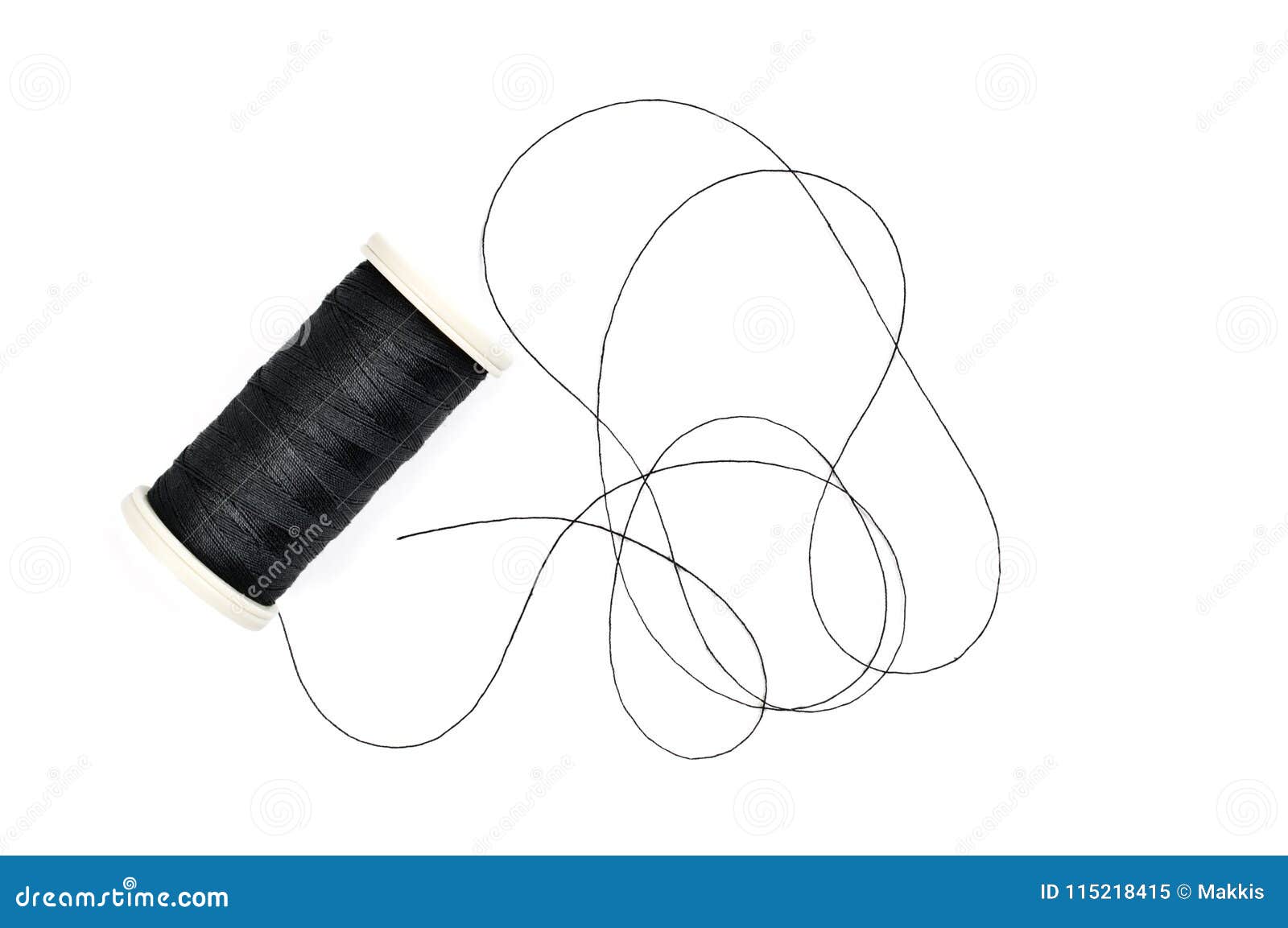 Spool and Tangled Sewing Thread Stock Image Image of object, tangle