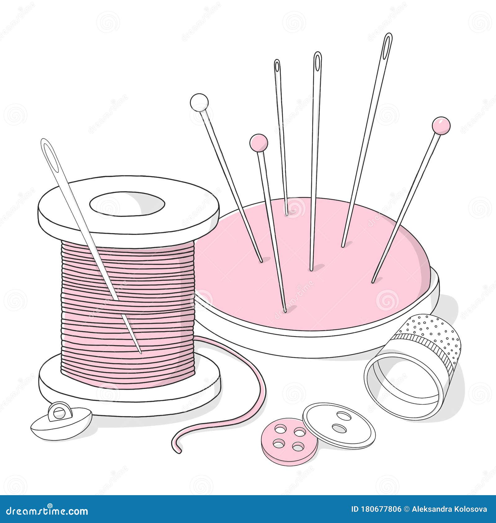 Spool of Pink Thread Clip Art - Spool of Pink Thread Image