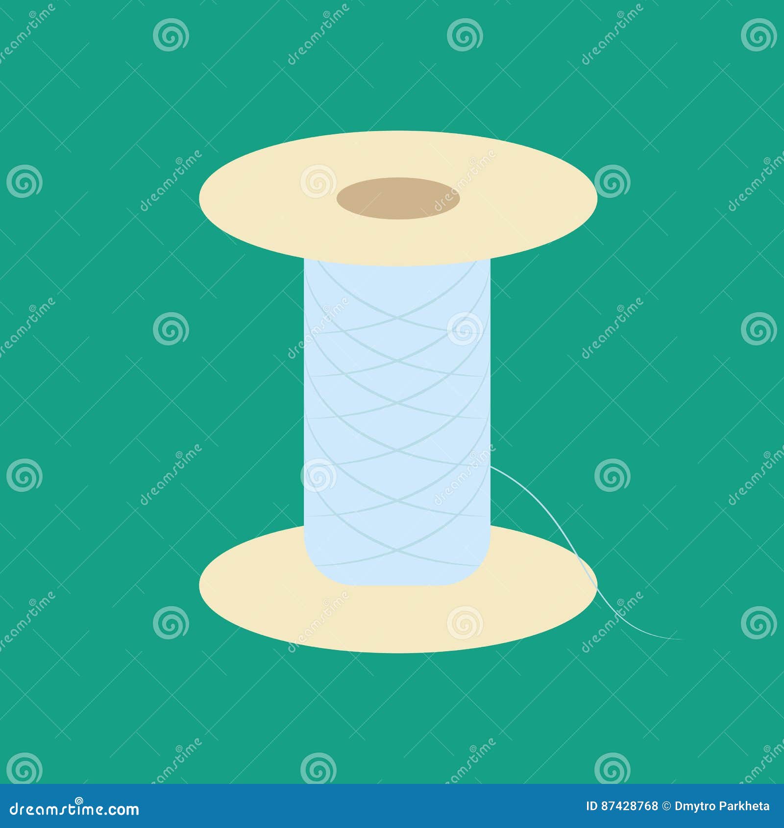 Spool of thread stock vector. Illustration of isolated - 87428768