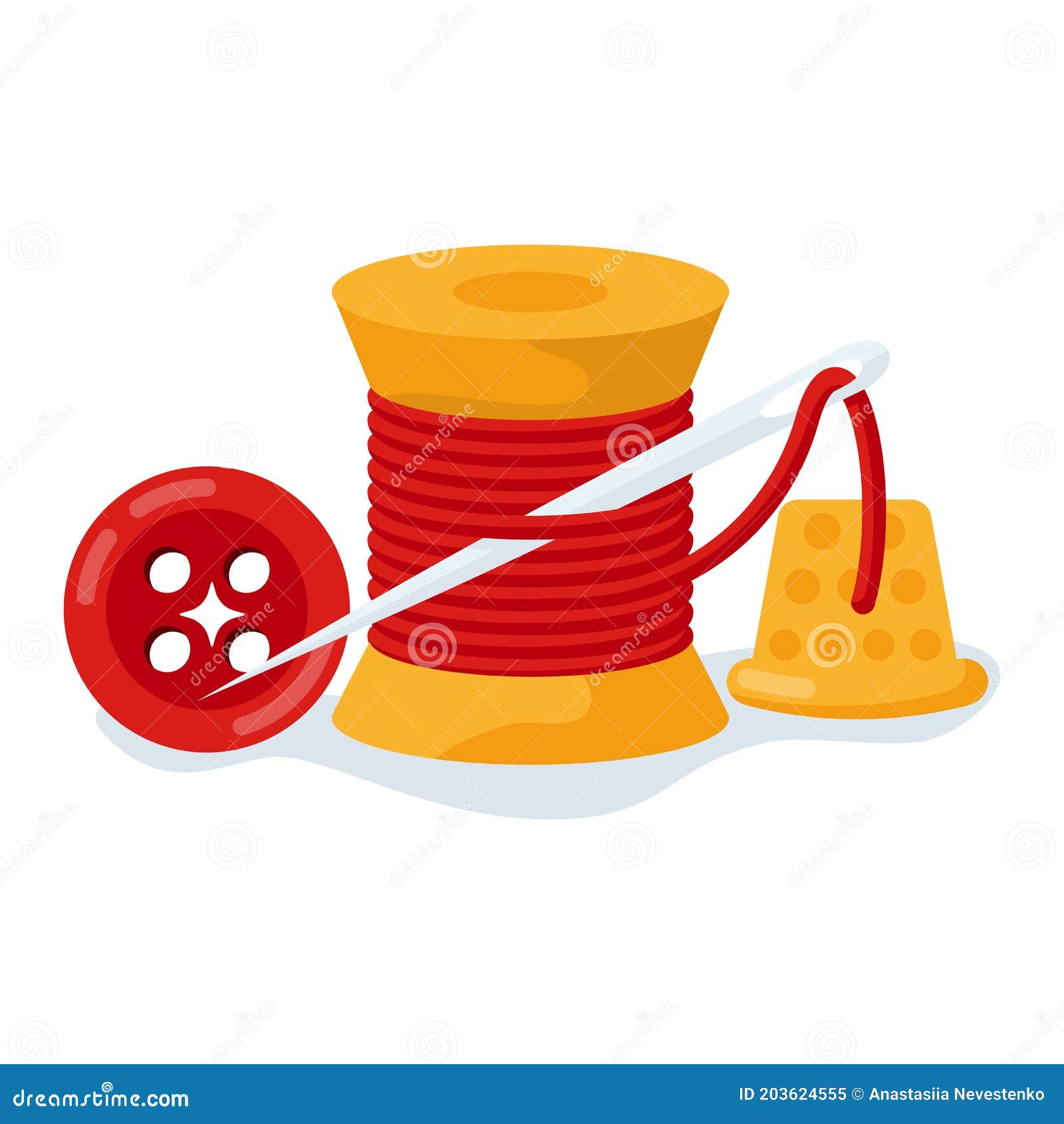Thimble Cartoon Icon Vector Illustration 79697260