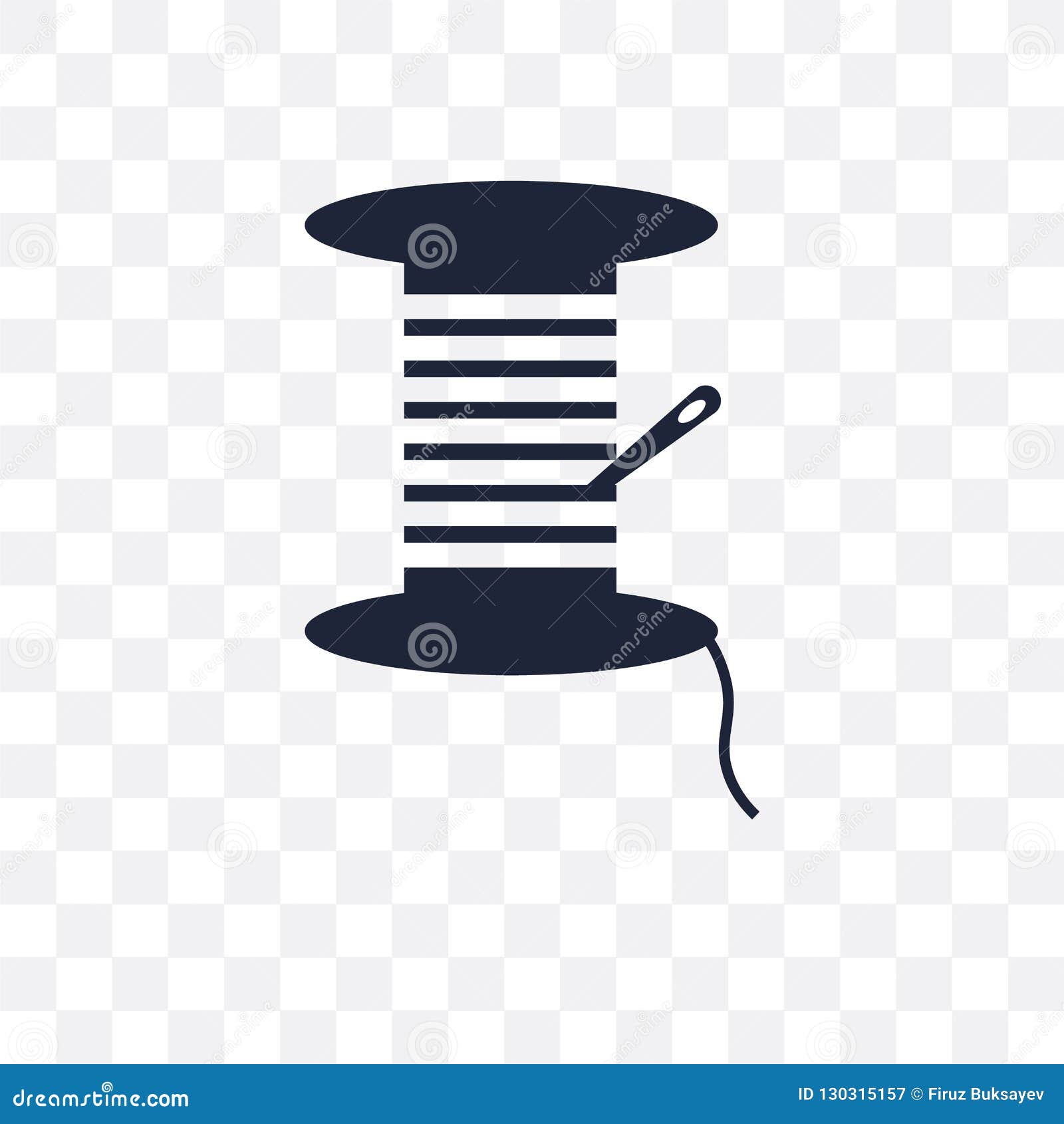 Spool of Thread Transparent Icon. Spool of Thread Symbol Design Stock