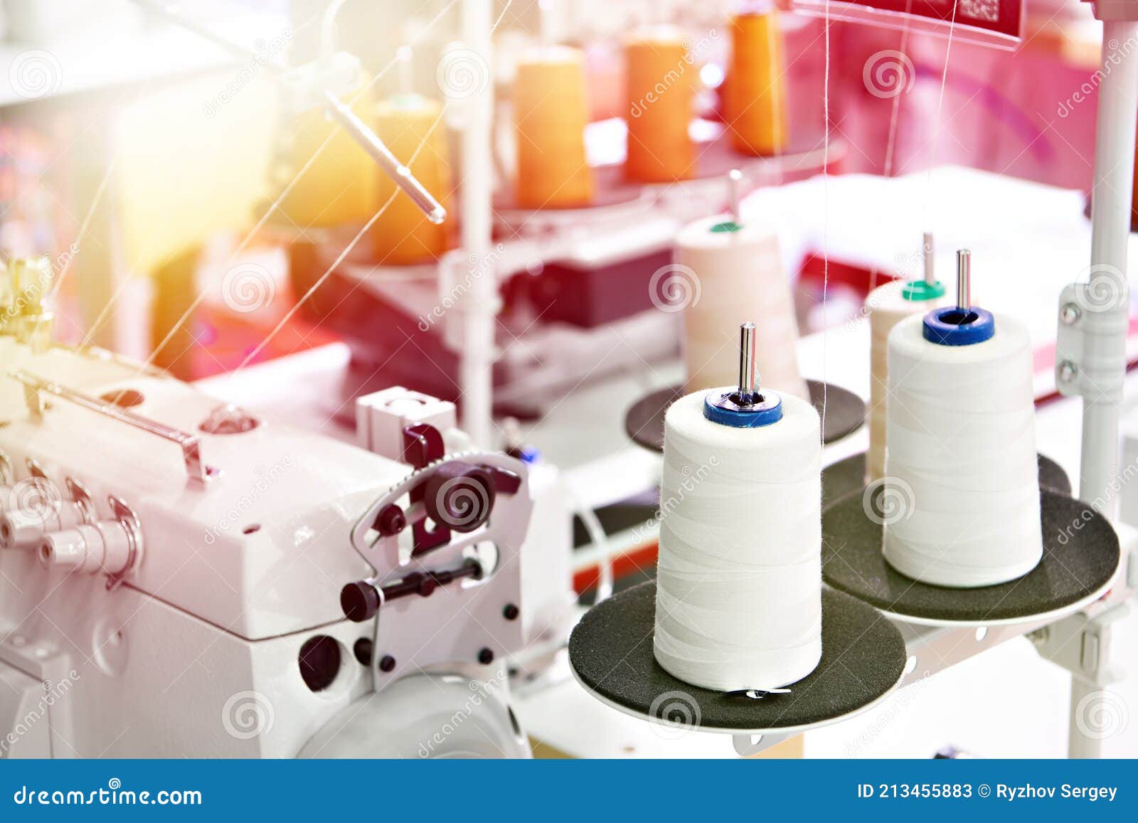 Spools of Thread and Sewing Machines Stock Image Image of spool, bobbin 213455883