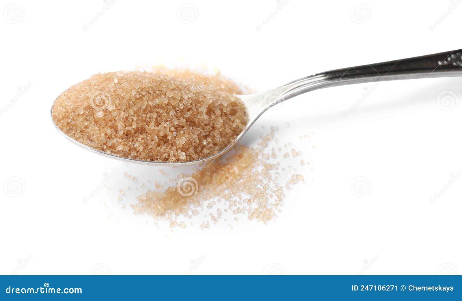 Spoon with Brown Sugar Isolated on White Stock Image Image of calorie
