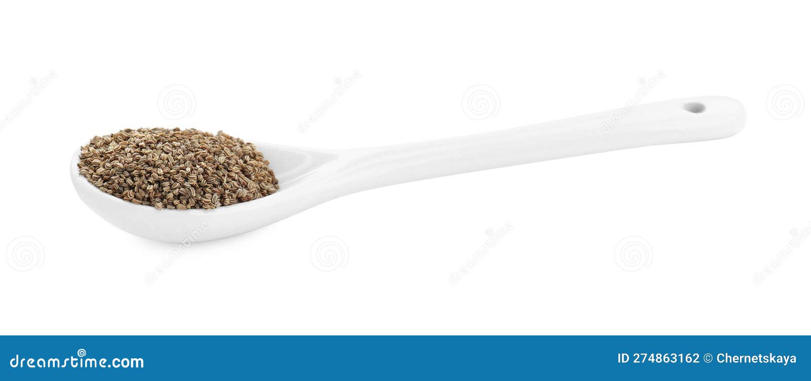 Spoon of Celery Seeds on White Stock Photo Image of seasoning