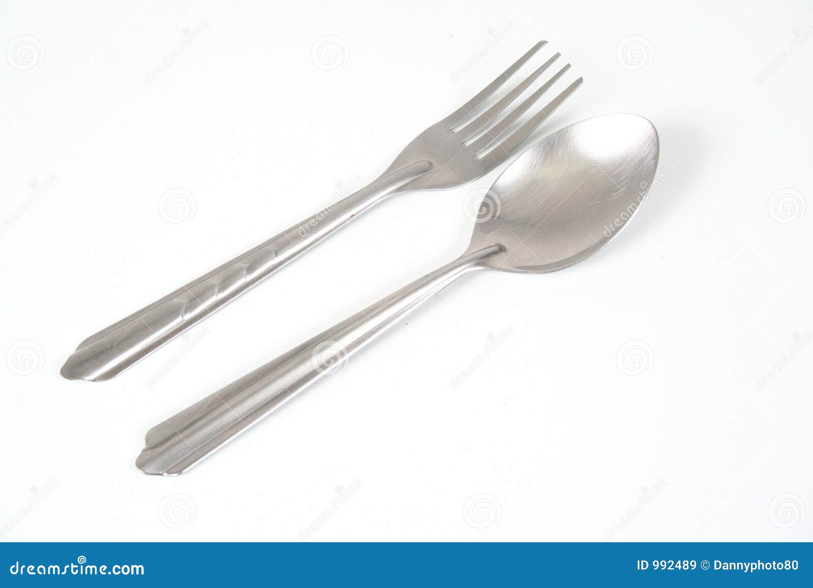 Spoon and fork 1 stock image. Image of dinner, ordinary - 992489