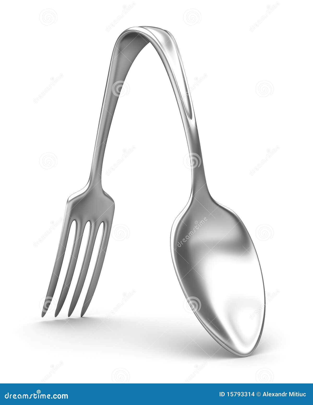 Spoon and fork hybrid stock illustration. Illustration of arranging