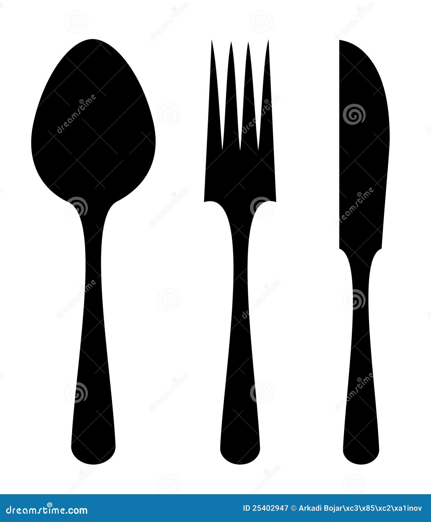 Spoon fork knife stock vector. Illustration of graphics - 25402947