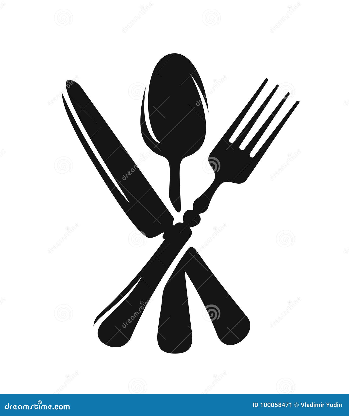 spoon, fork and knife .