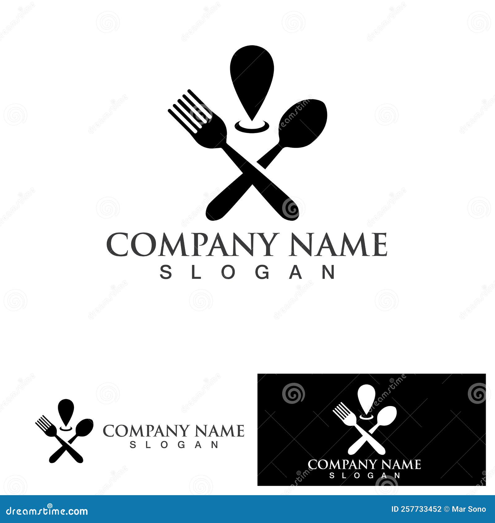 Spoon and Fork Logo and Symbol Vector Stock Vector Illustration of