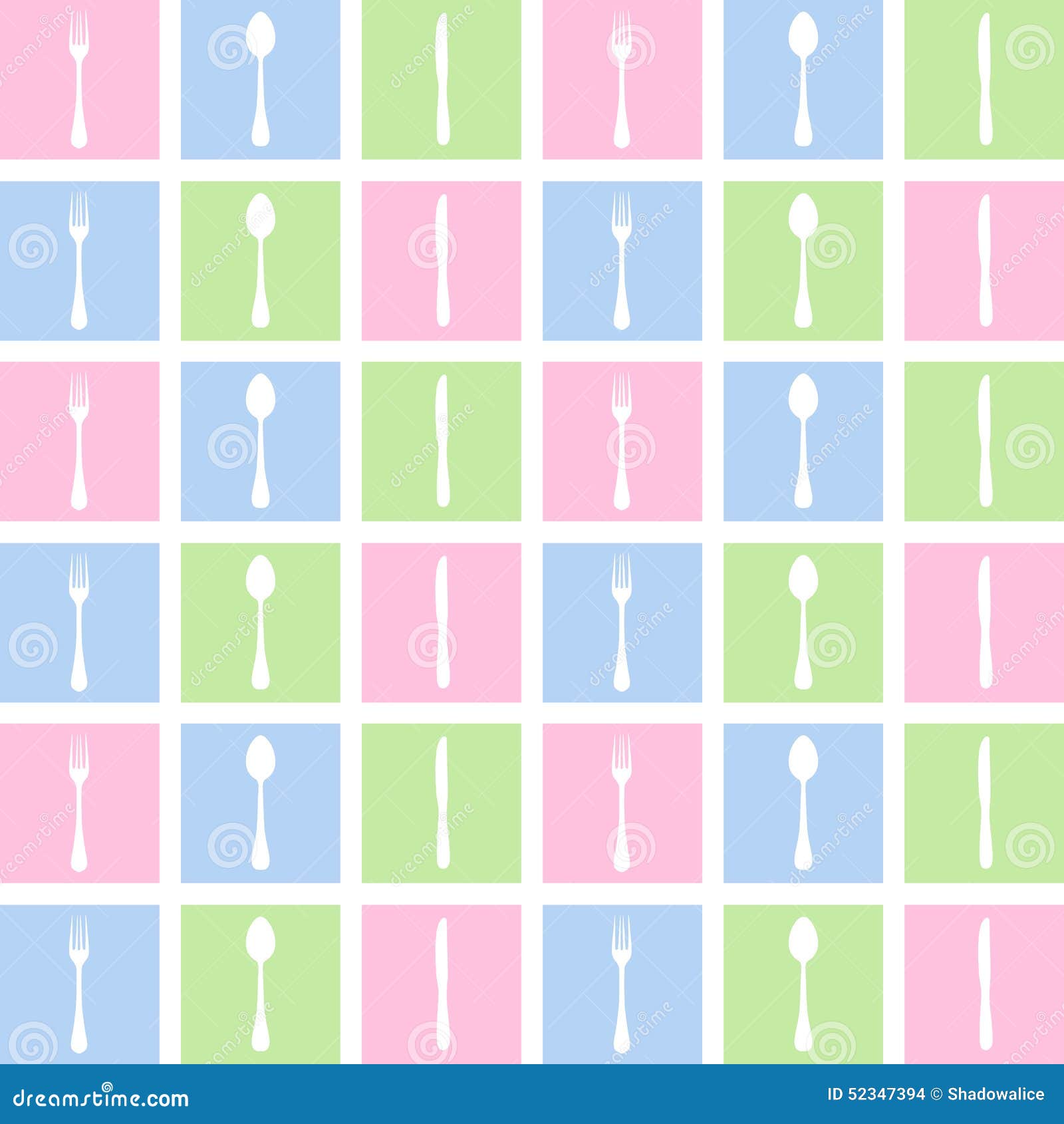 Spoon And Fork Wallpaper Great For Any Use. Vector EPS10. Stock Vector