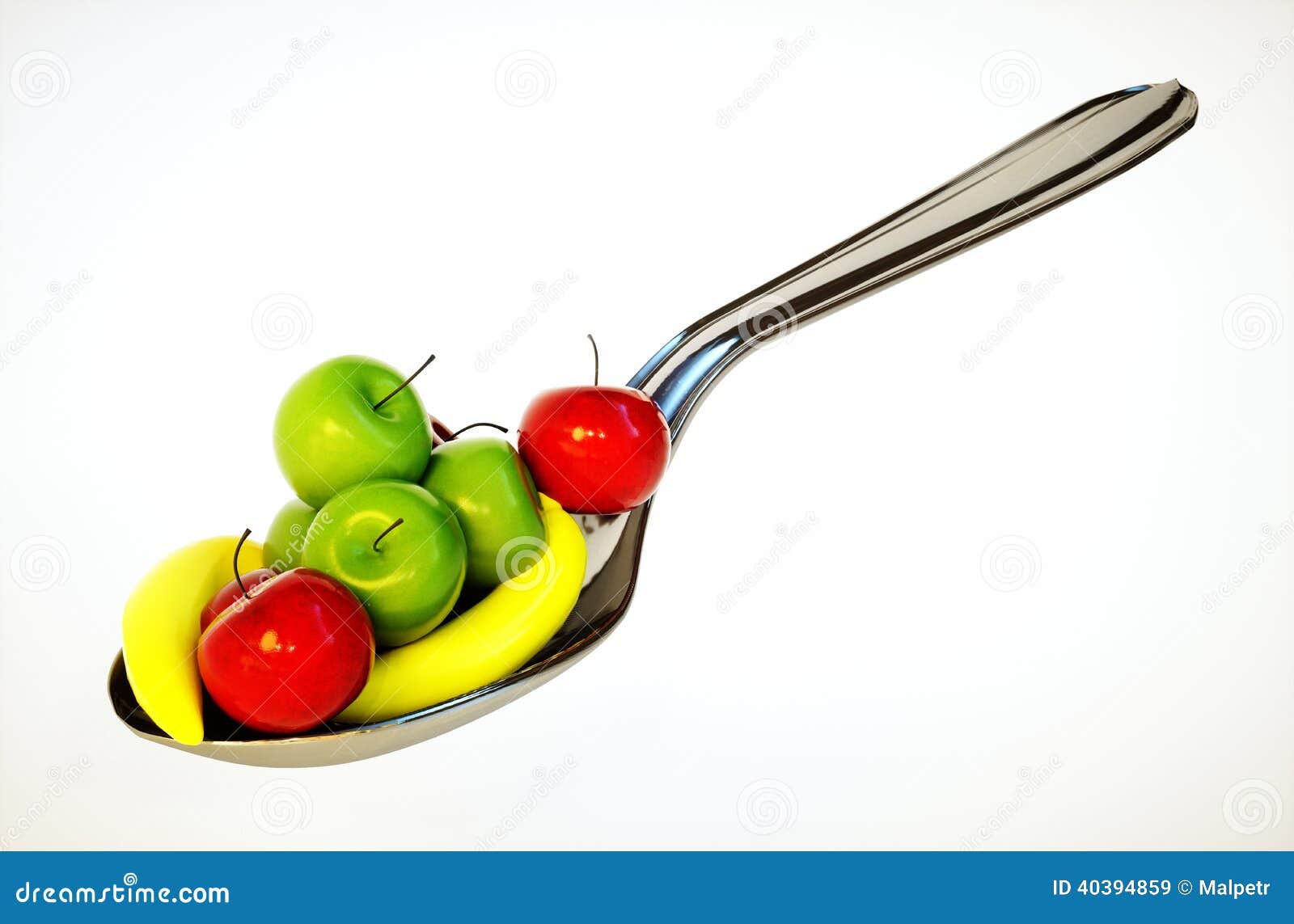 Spoon with fruit stock illustration. Illustration of macro 40394859