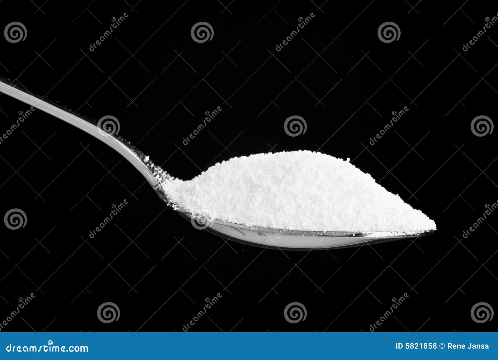Spoon full of sugar stock photo. Image of isolated, filling 5821858