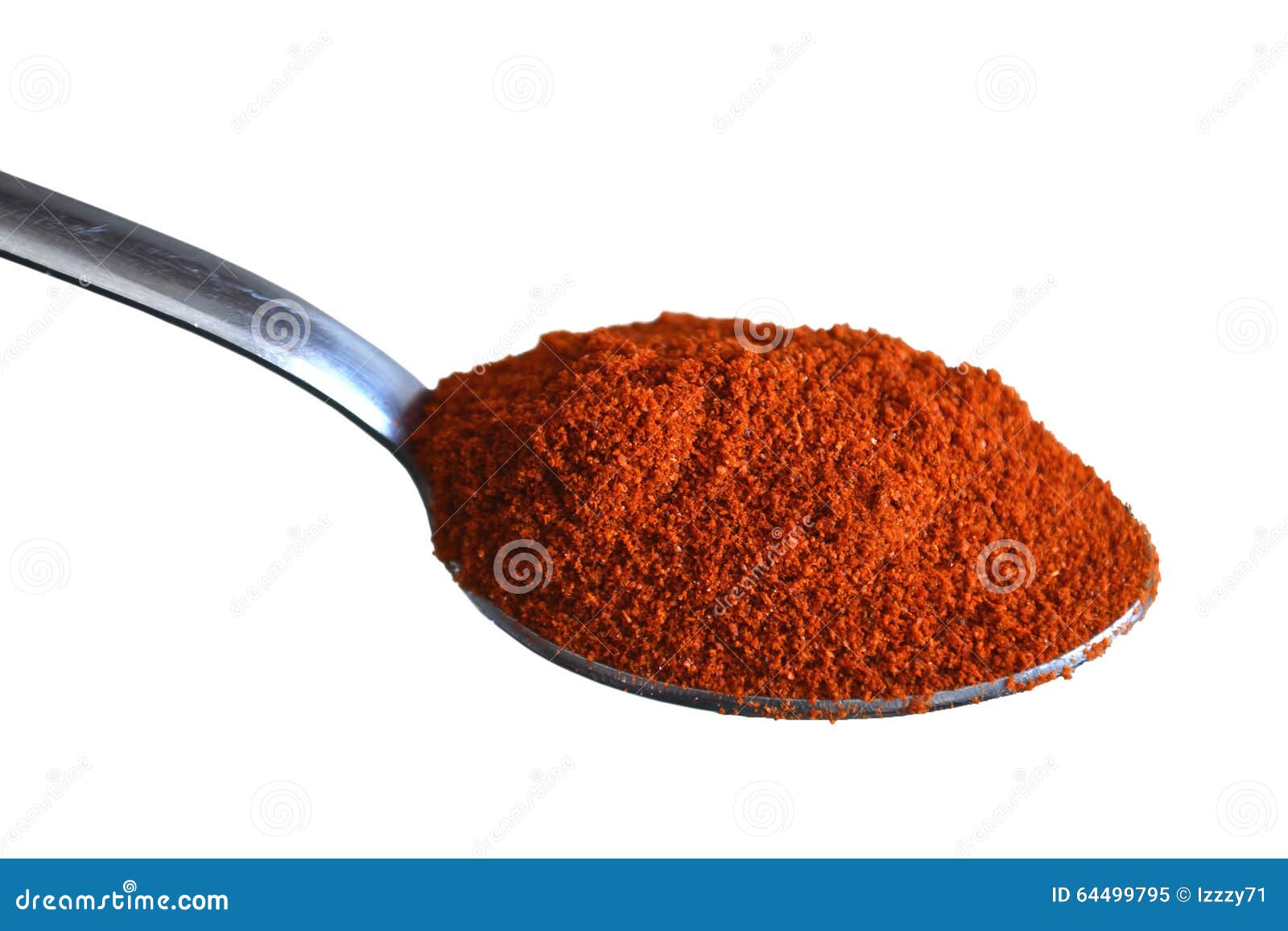 A Spoon of Grounded Pepper Isolated on White Stock Image Image of