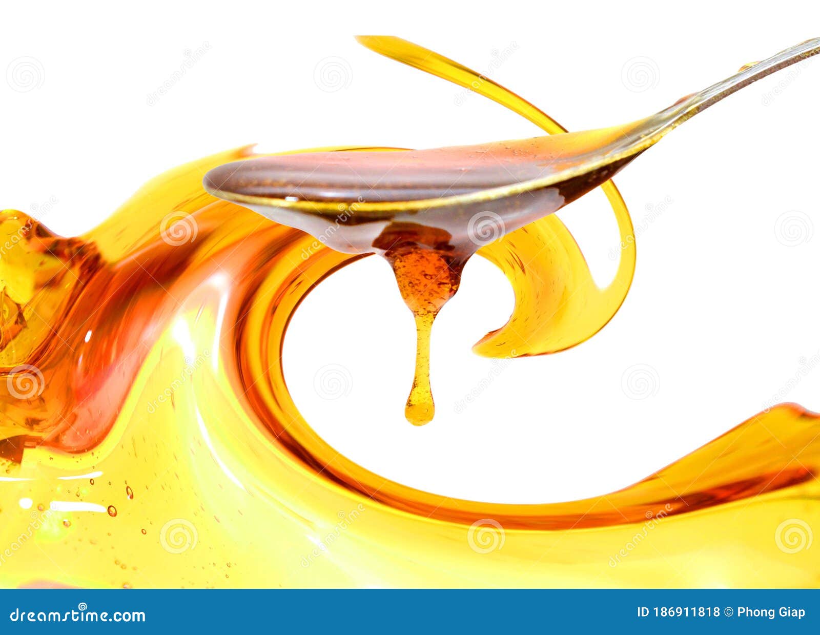 Spoon of Honey. Drop, Healthy. Stock Photo Image of ingredient