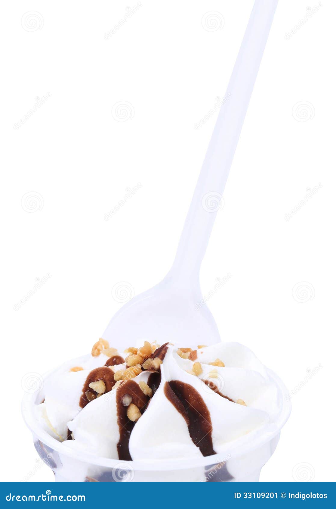 Spoon into ice cream. stock image. Image of food, fresh 33109201