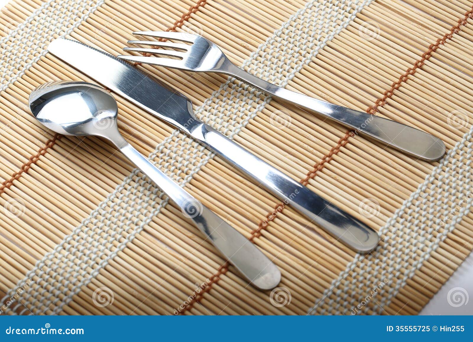 Spoon, knife, and fork stock image. Image of stainless - 35555725
