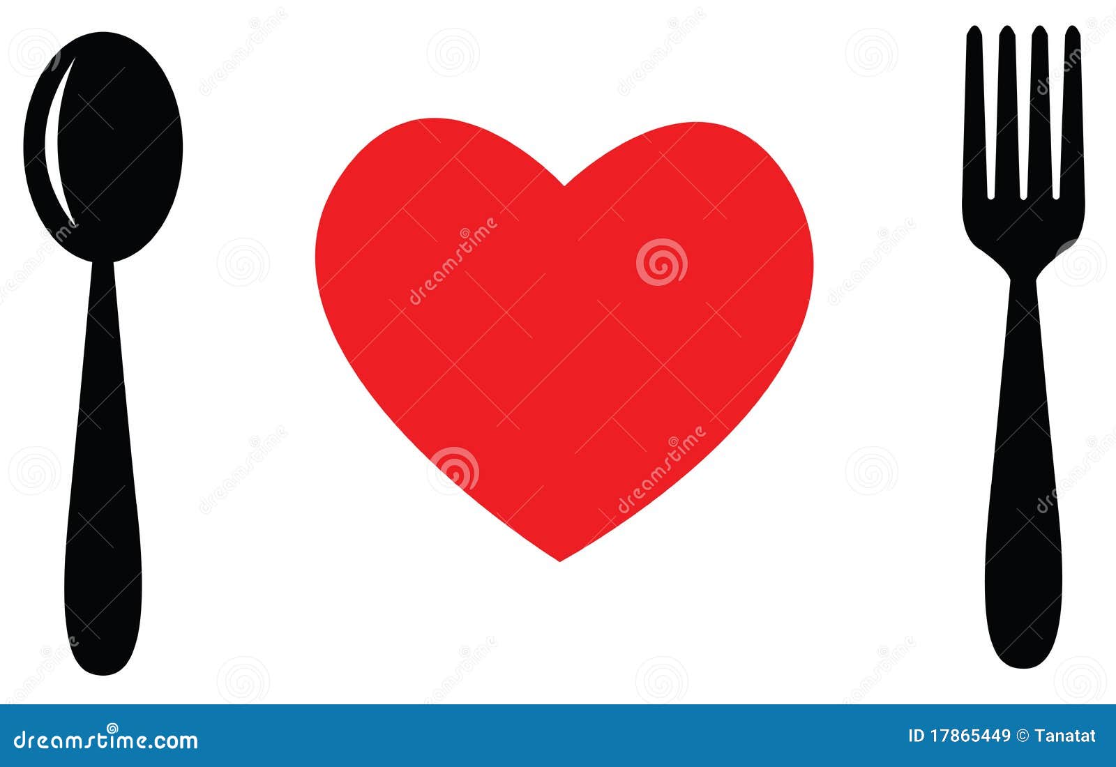 Spoon love Fork stock vector. Illustration of restaurant 17865449