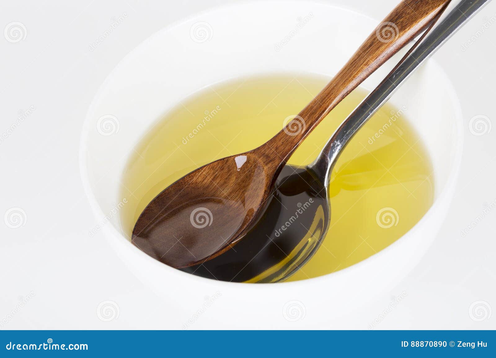 Spoon and olive oil stock photo. Image of cook, full 88870890
