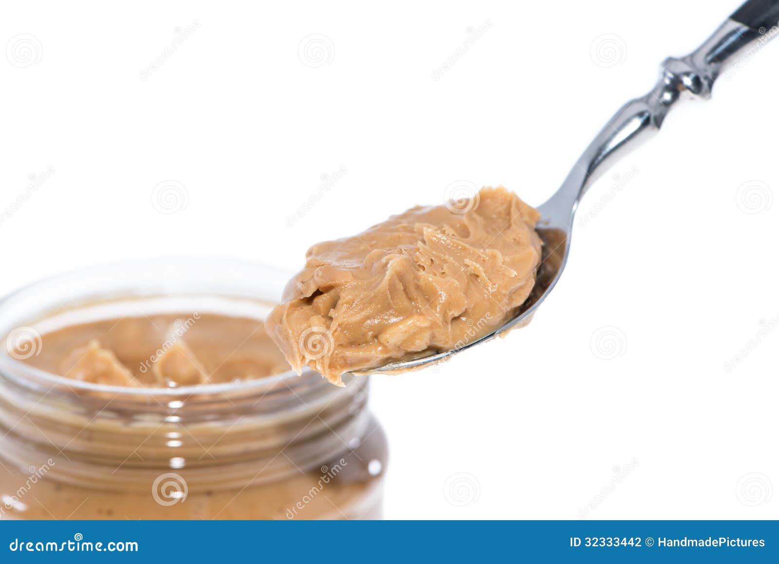 Spoon with Peanut Butter stock photo. Image of bread 32333442