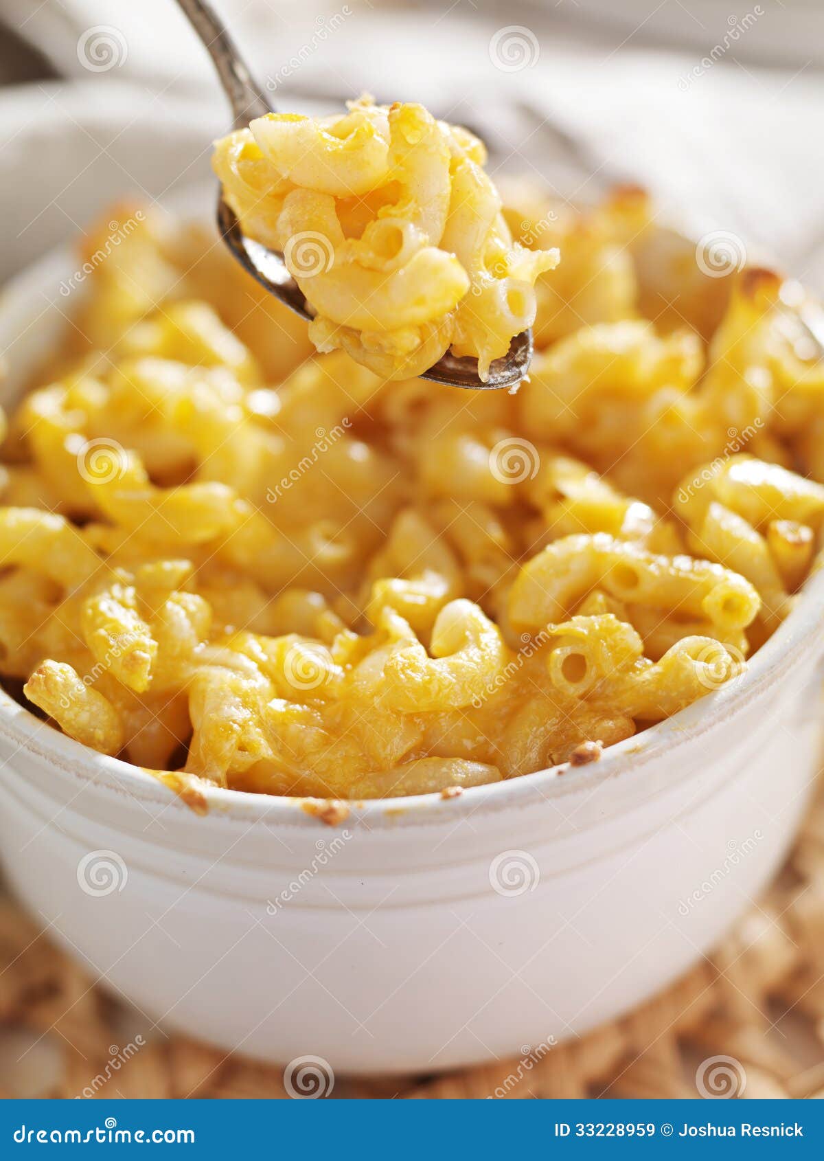 Spoon Picking Up Macaroni And Cheese Stock Image - Image ...