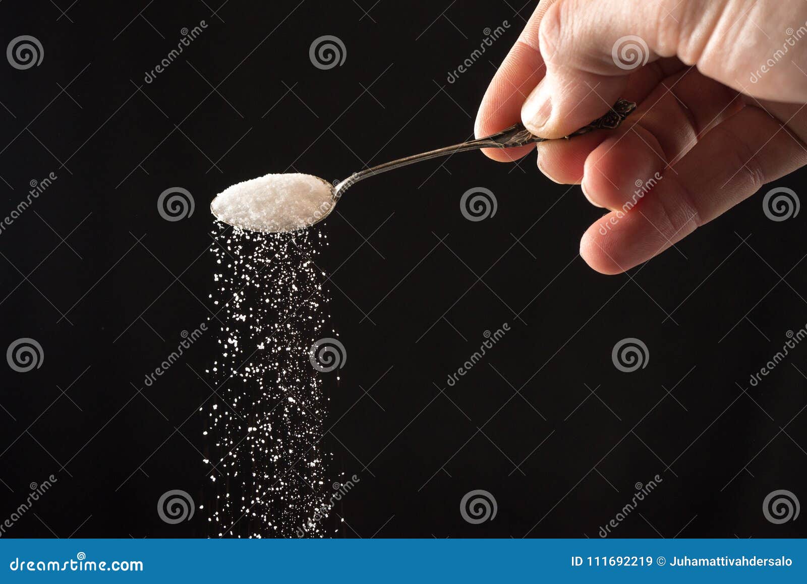 Sugar pouring spoon stock image. Image of sugar, spoon 111692219