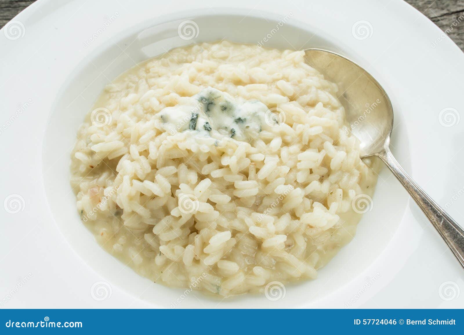 Spoon with Risotto and Stock Photo Image of backlight