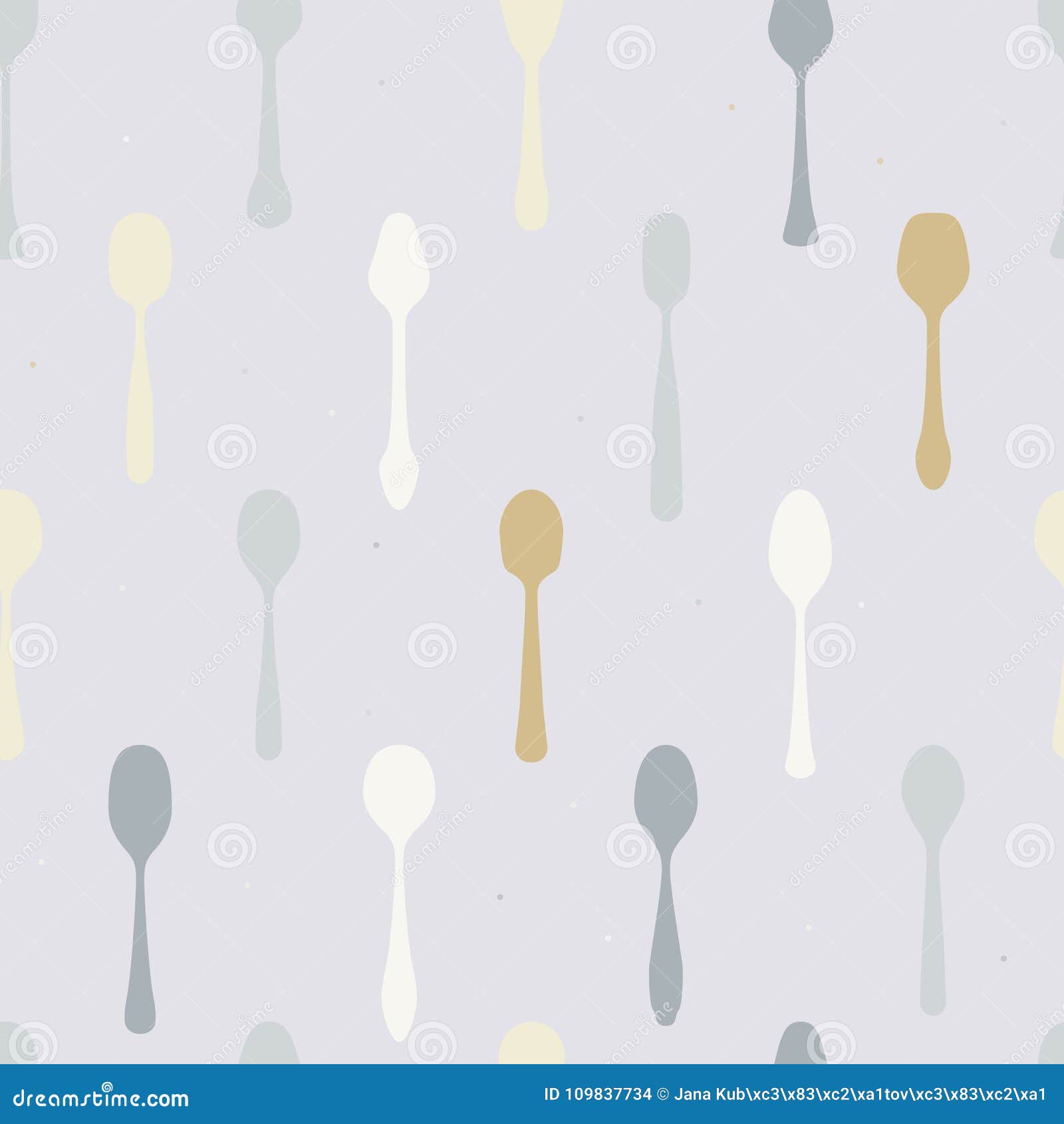 Spoon Silhouettes Background Stock Vector - Illustration of table