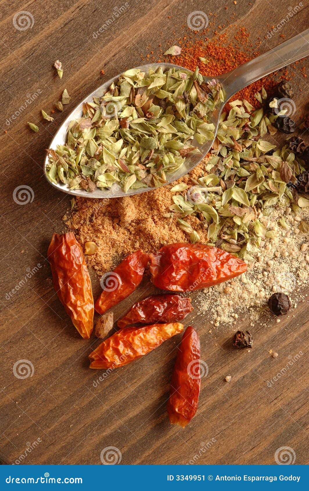 Spoon with spices stock image. Image of restaurant, sauce 3349951
