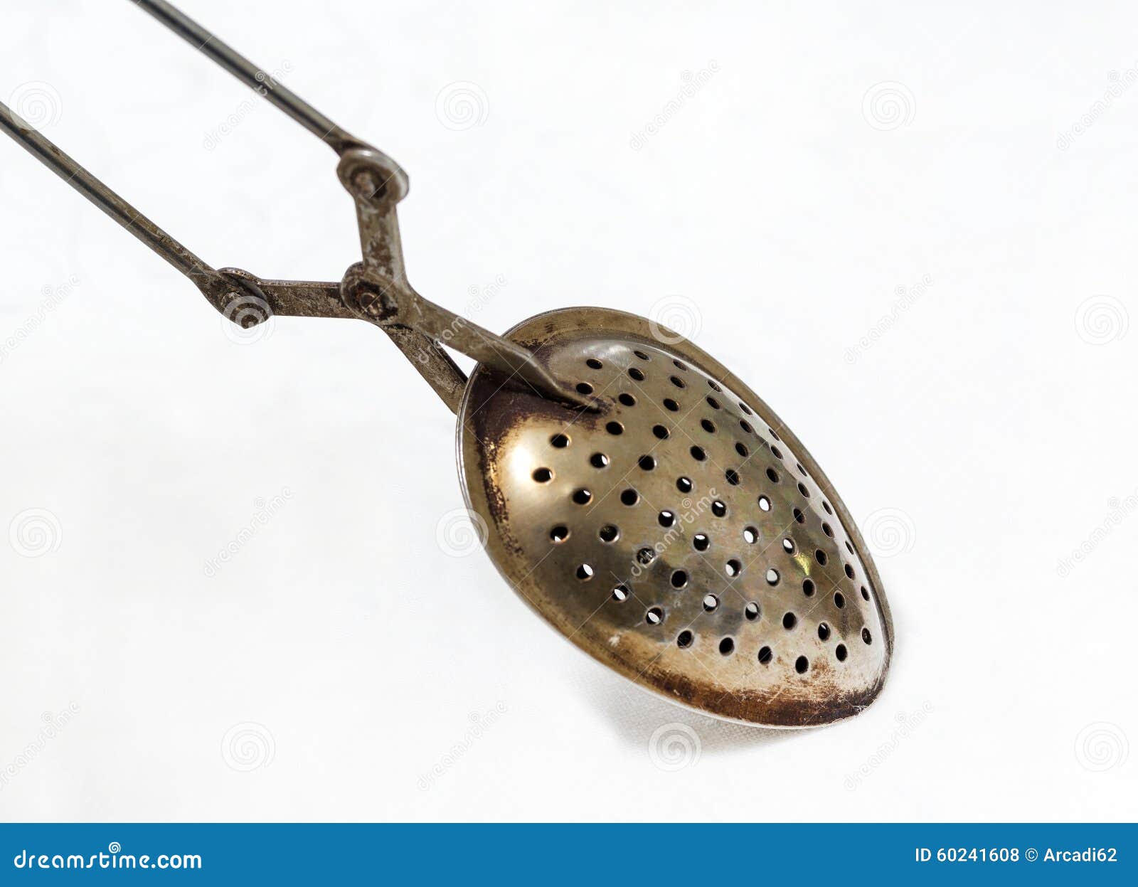 Spoon, Strainer for Brewing Tea, , Macro Stock Photo Image of steel