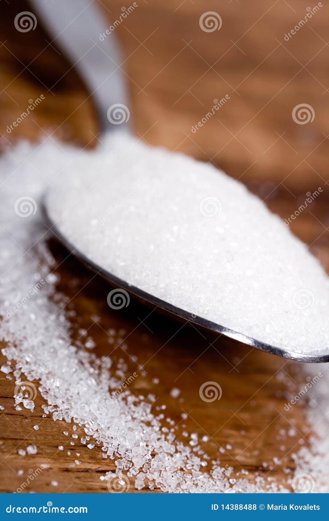 Spoon with sugar stock photo. Image of grain, spoon, granule 14388488