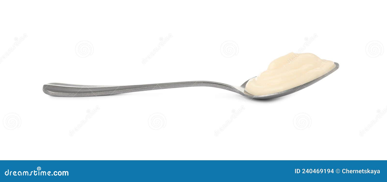 Spoon with Tasty Mayonnaise Isolated on White Stock Photo Image of mayo, appetizing 240469194