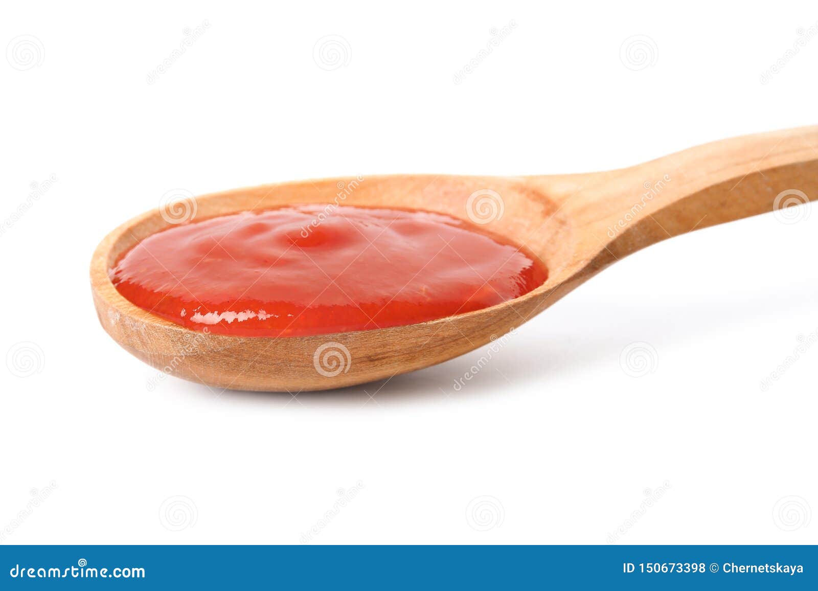Spoon of Tasty Tomato Sauce on White Stock Photo Image of homemade