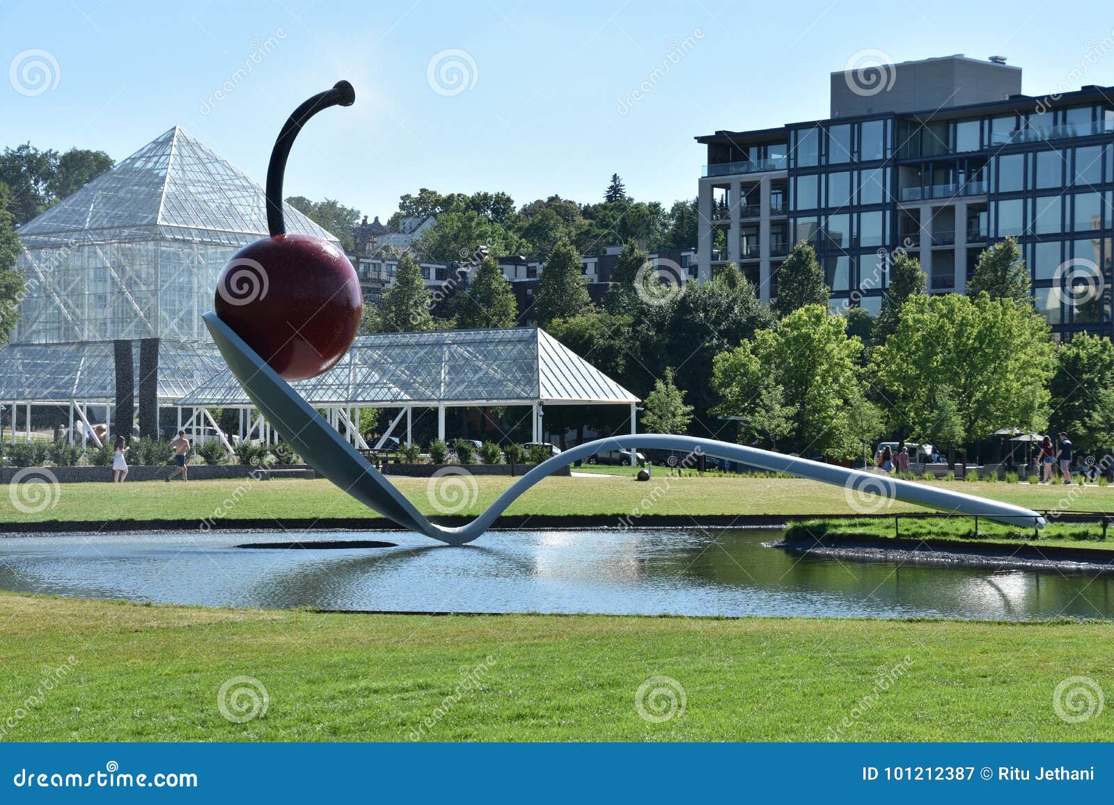 The Spoonbridge And Cherry At The Minneapolis Sculpture Garden In