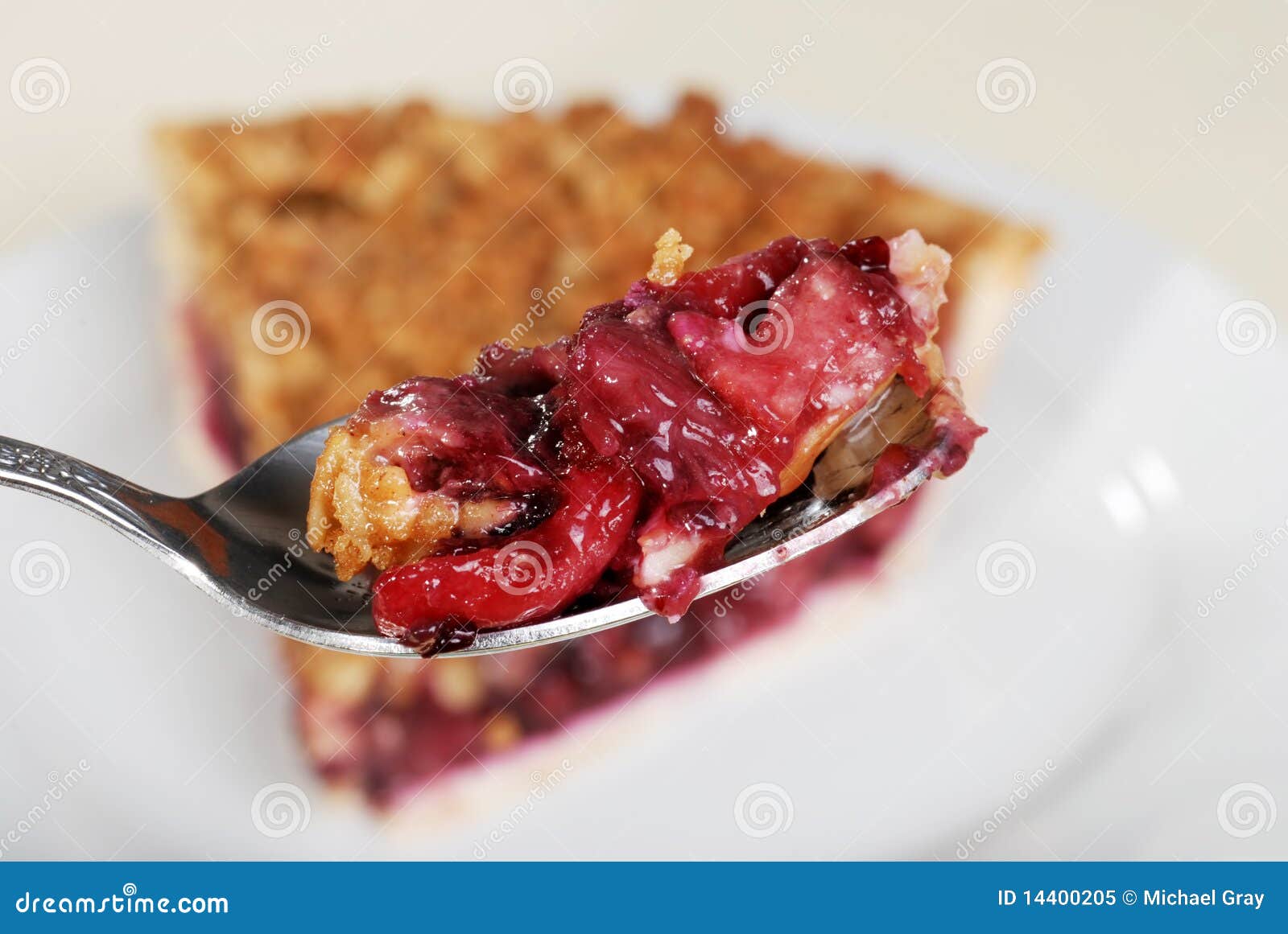 Spoonful Mixed Fruit Crumble Pie Stock Image Image of crumble, tasty