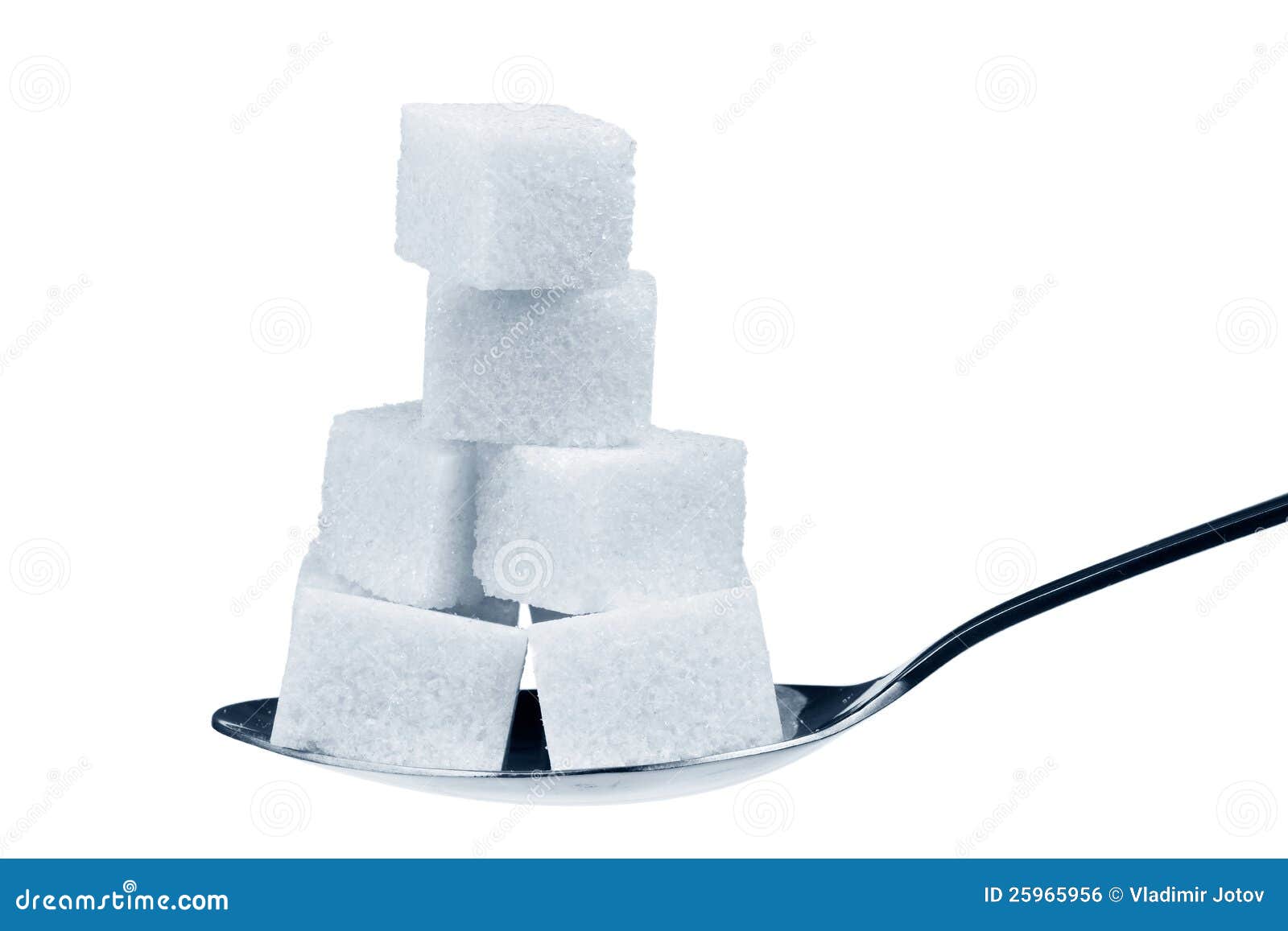 A spoonful of sugar cubes stock photo. Image of sucrose 25965956