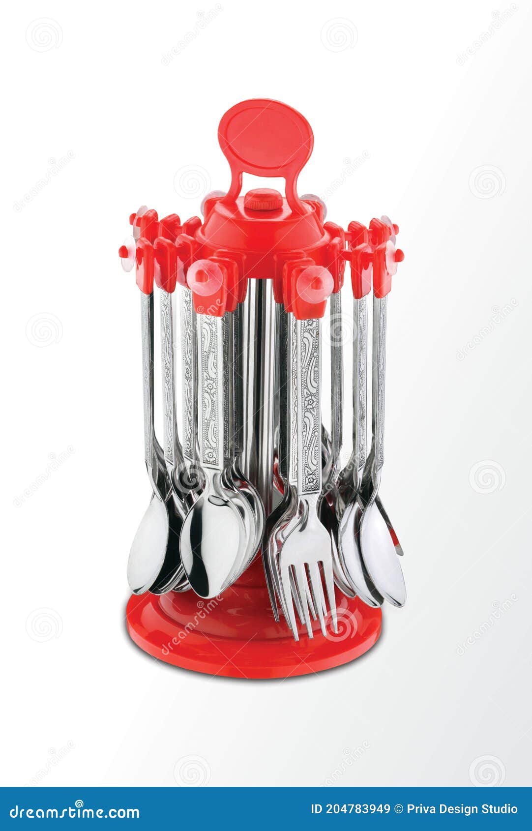 Spoons Cutlery Set with Stand Stock Image Image of forks, clean