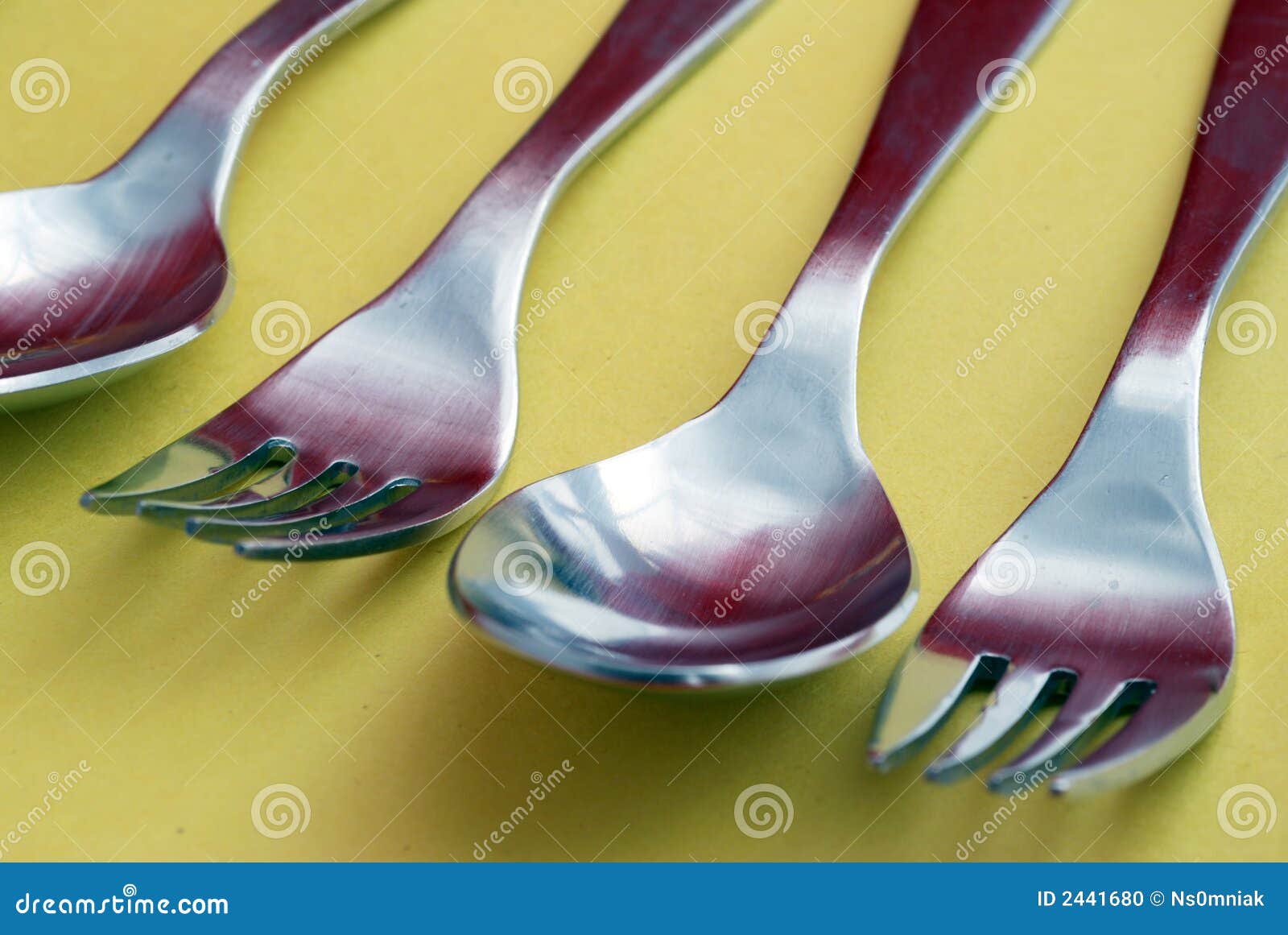 Spoons and Forks stock photo. Image of eating, tableware 2441680