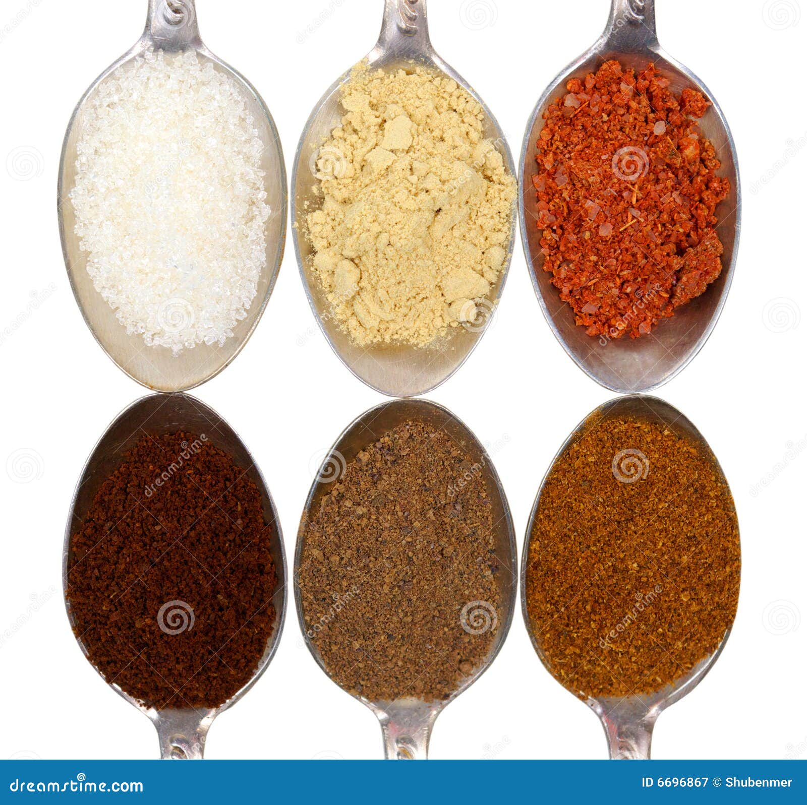 Spoons with seasoning stock image. Image of dried, nature 6696867