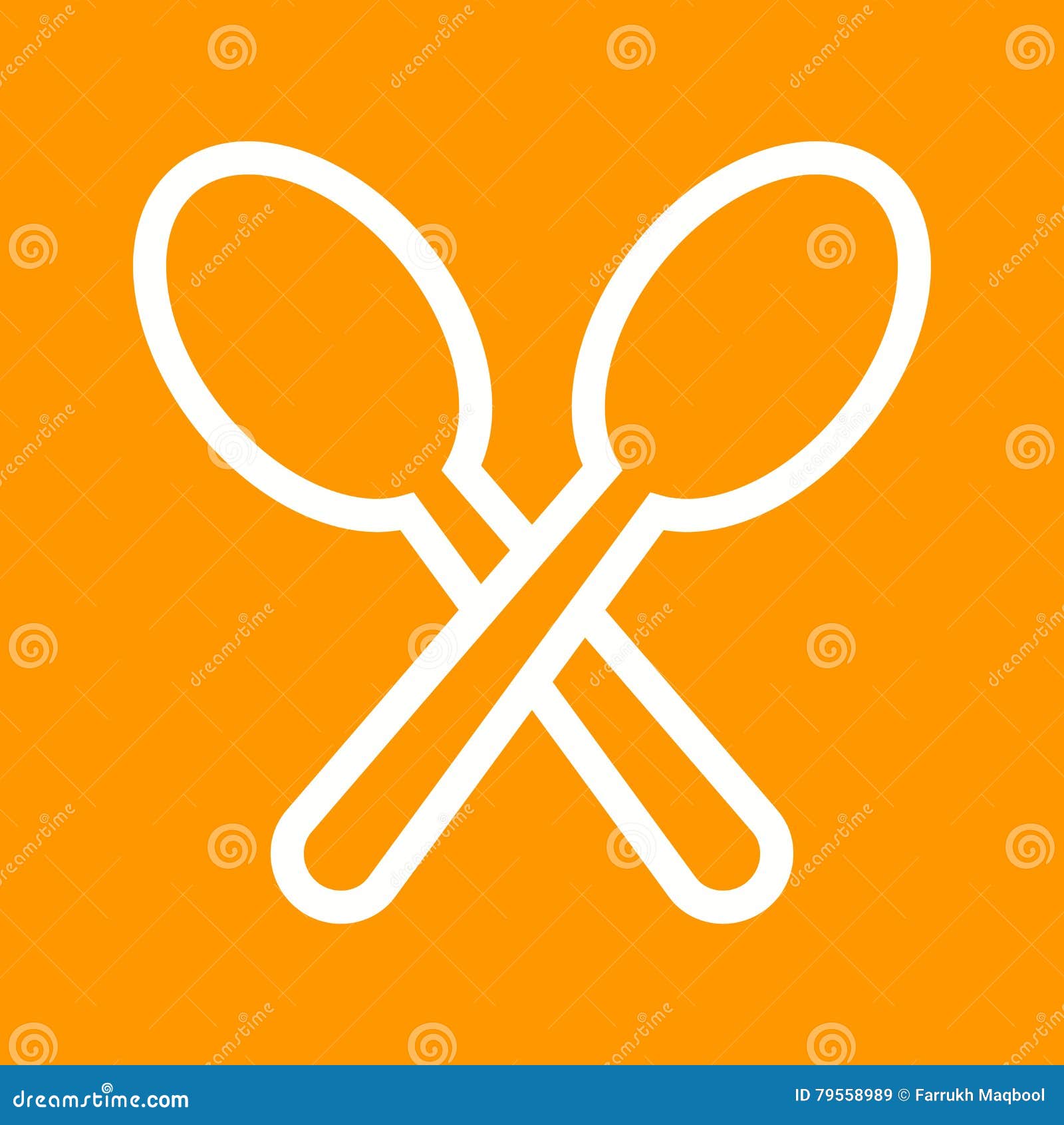 Spoons stock vector. Illustration of cutlery, icon, dinner - 79558989