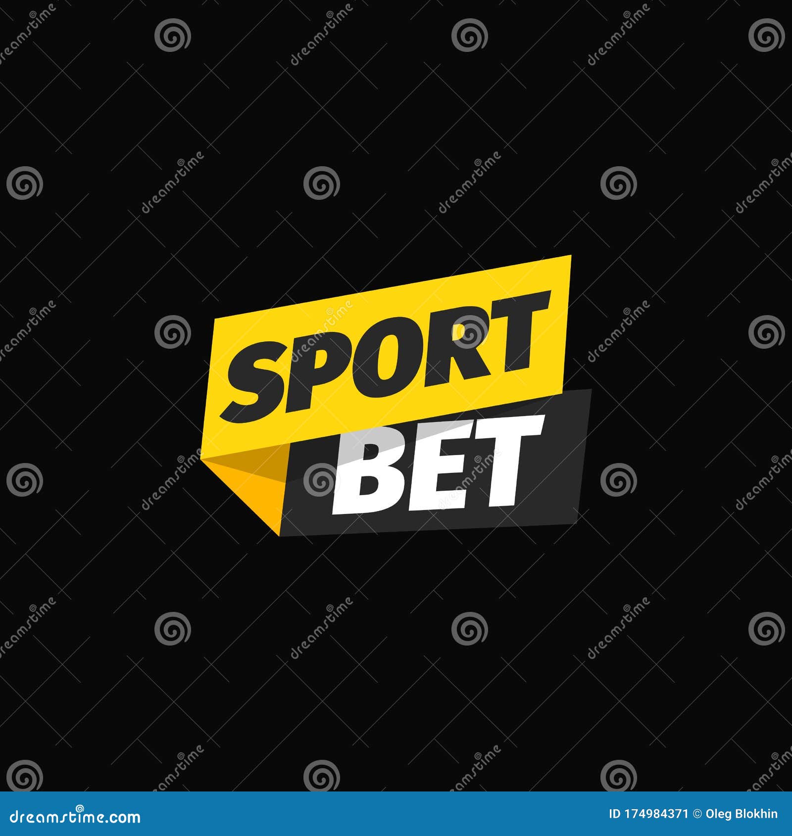 sport bet   icon. logo for online betting. bookmaker sign on dark background