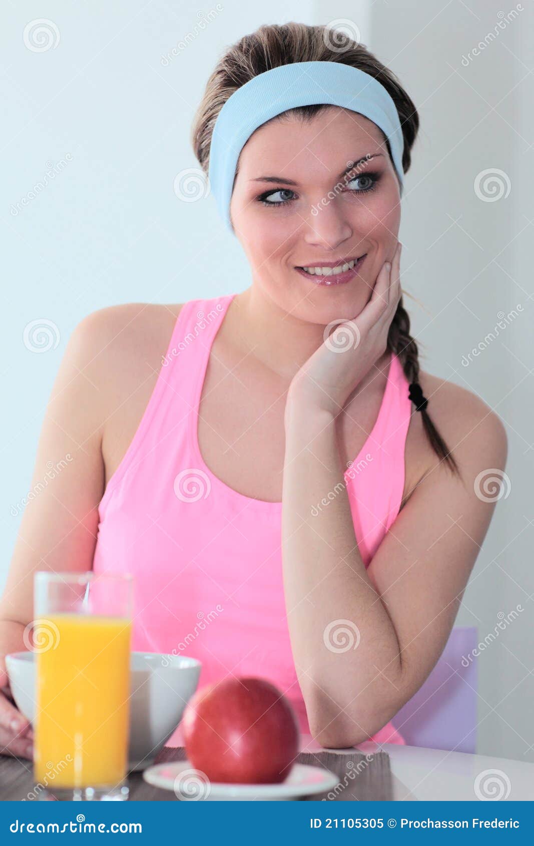 Sport and breakfast stock image. Image of breakfast, woman 21105305