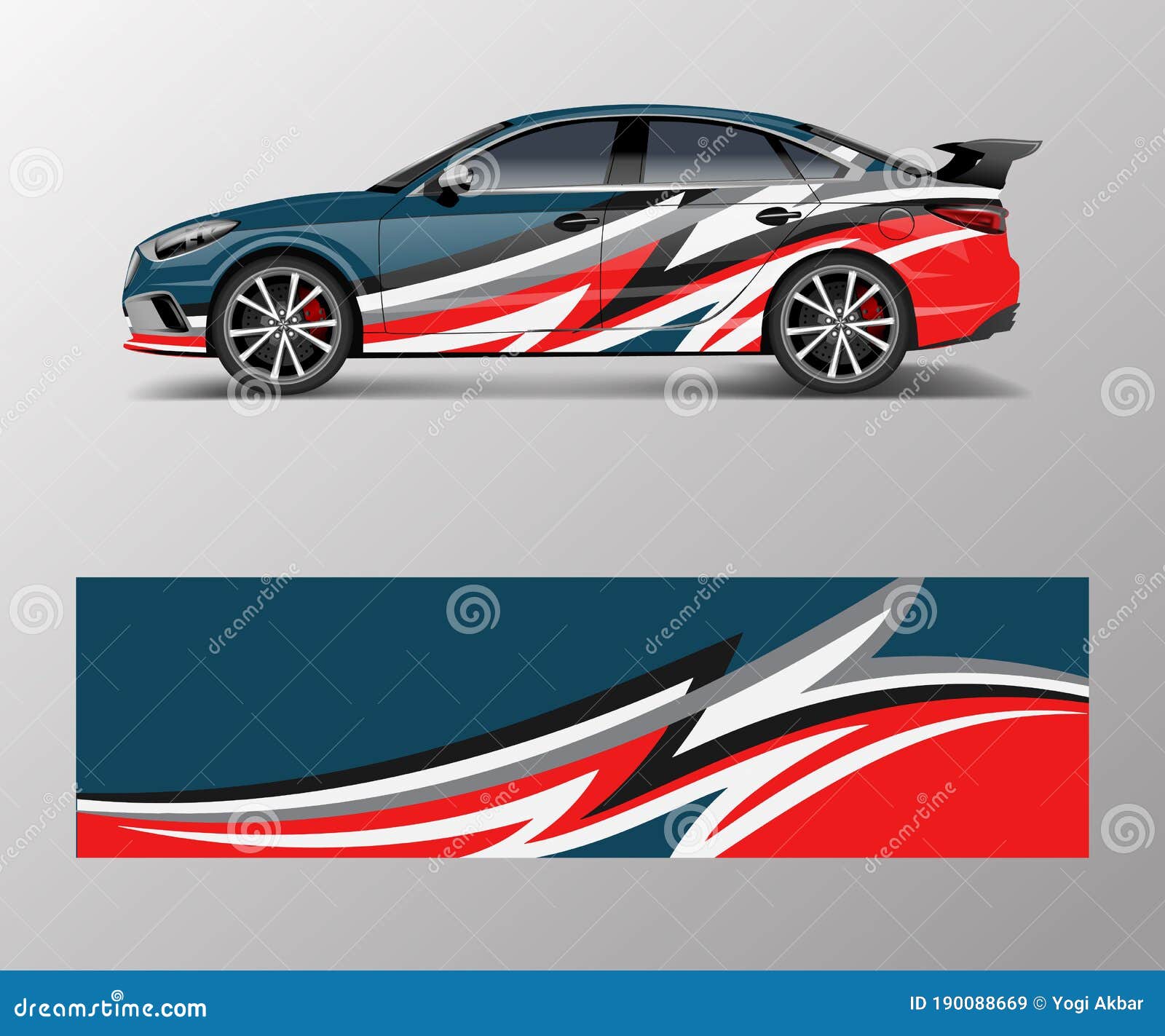 Sport Car Racing Wrap Design. Vector Design. Abstract Racing Graphic