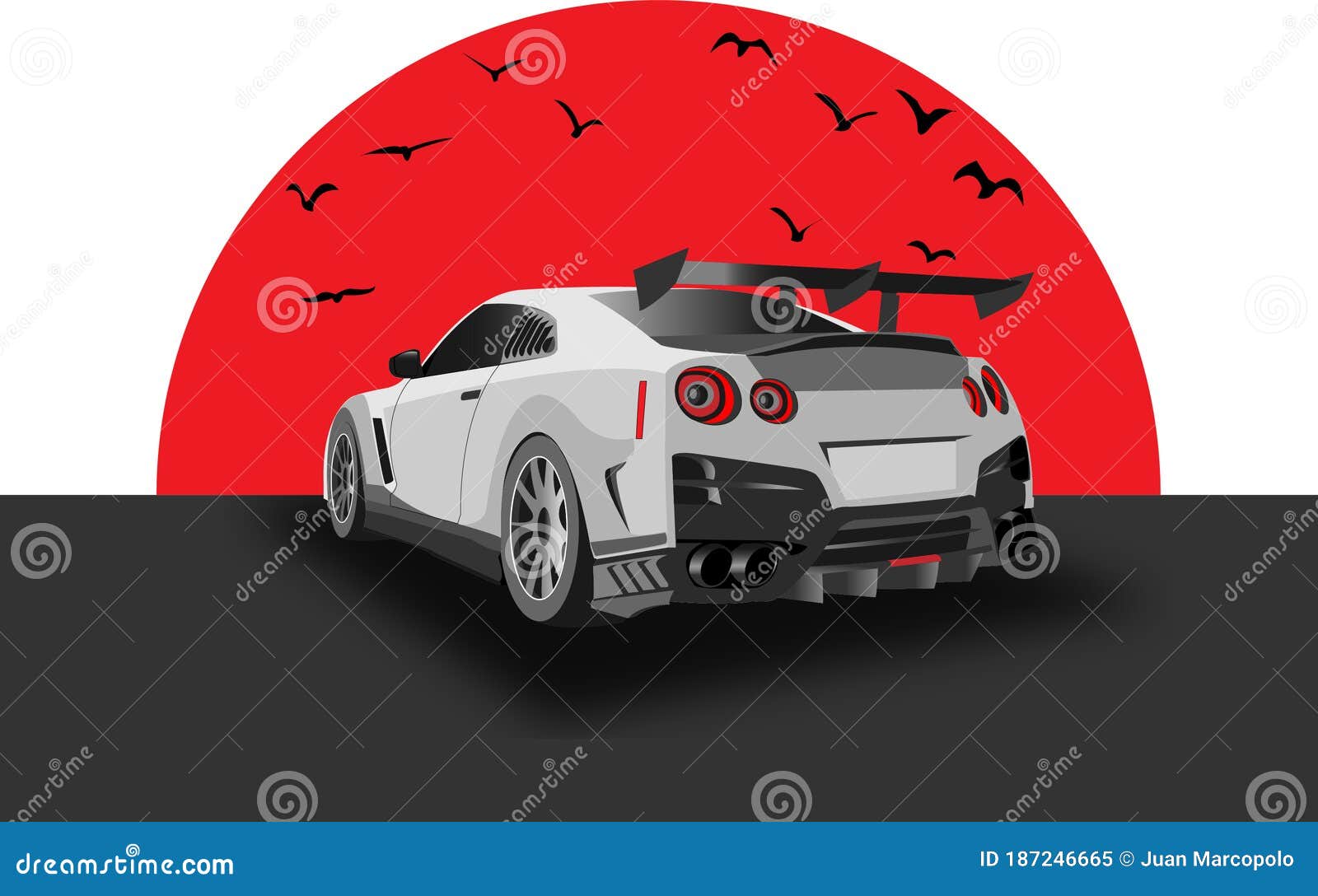 Sport Car Wallpaper Vector Illustration Stock Illustration - Illustration  of sport, vector: 187246665