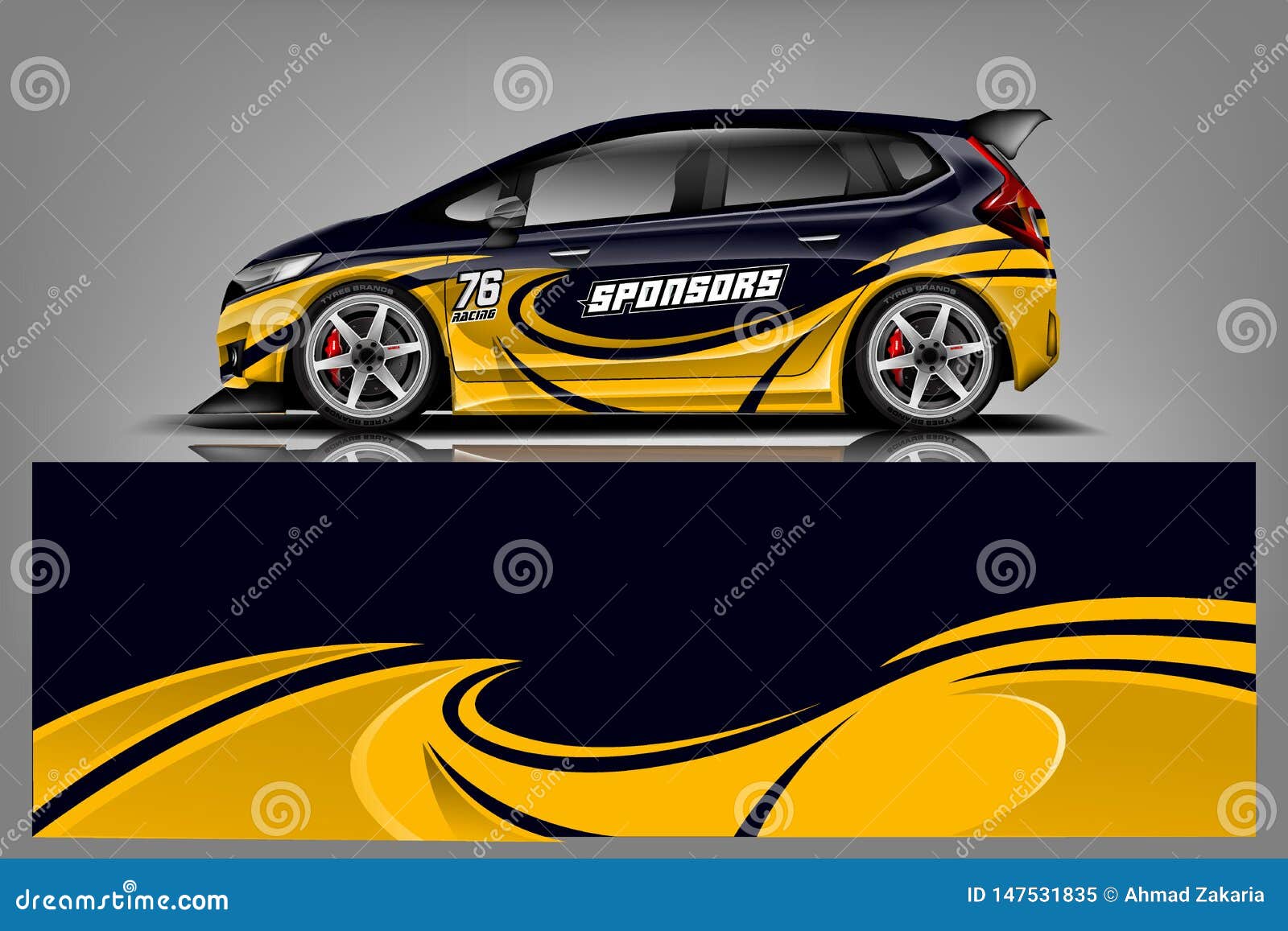sport car wrap  , truck and cargo van decal. graphic abstract stripe racing background s for vehicle, rally, rac