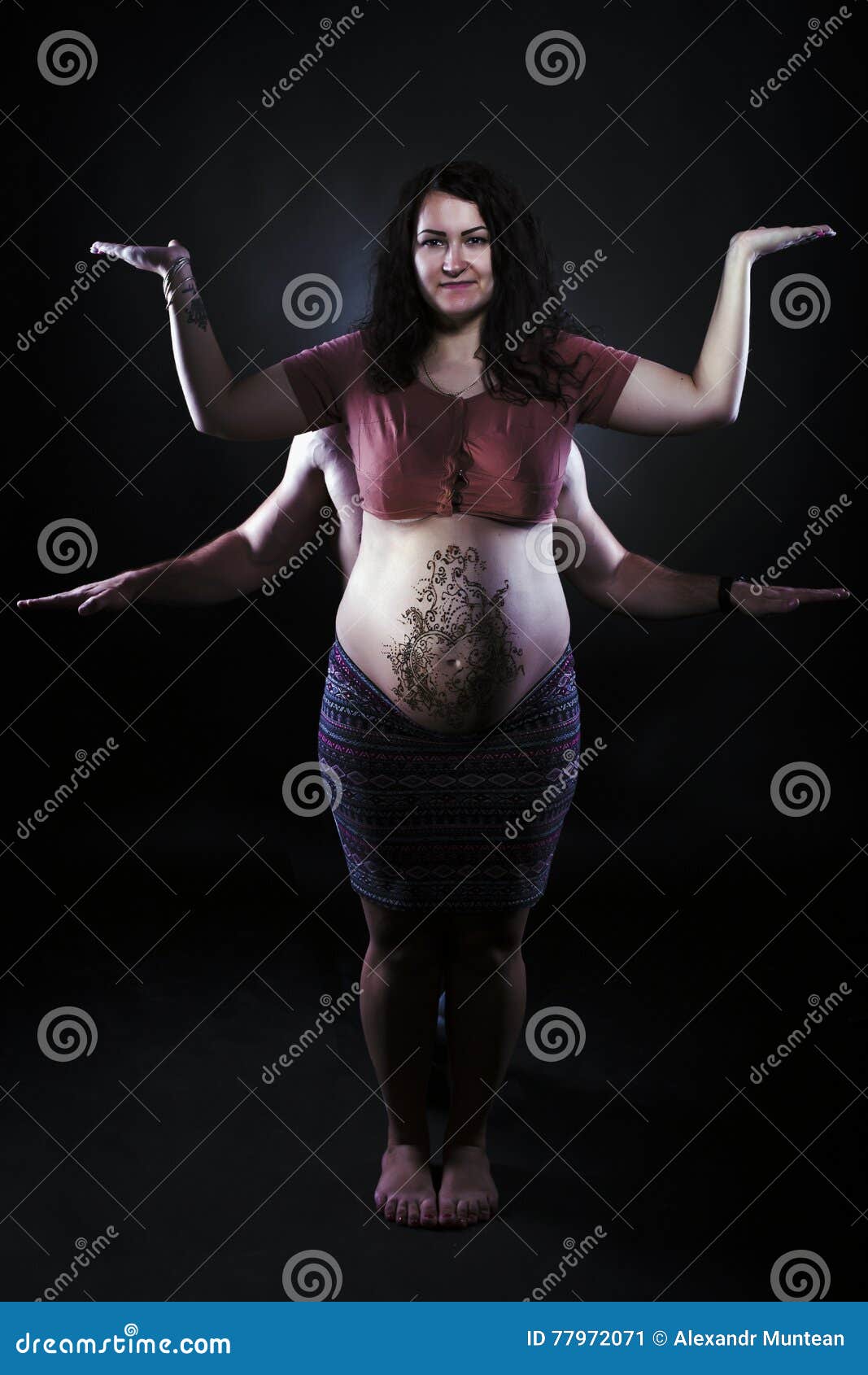 Indian Goddess Maternity Photographs