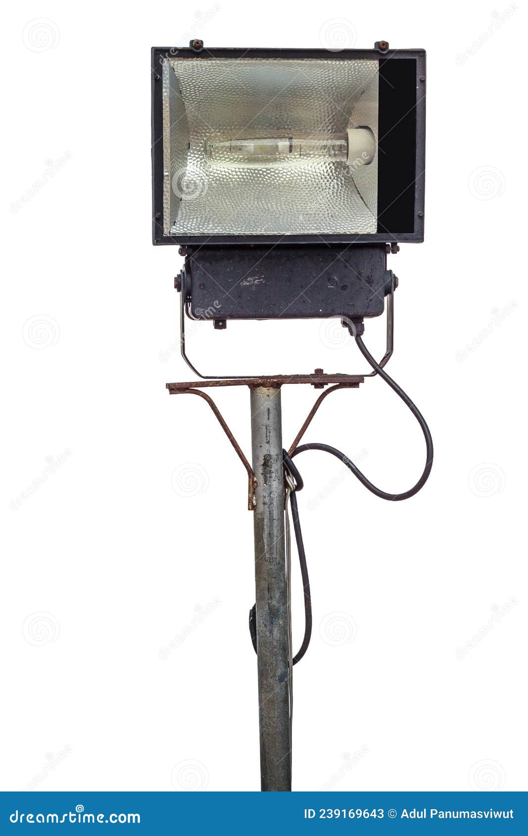 Sport Field Lighting Isolated on White. Stock Image Image of arena