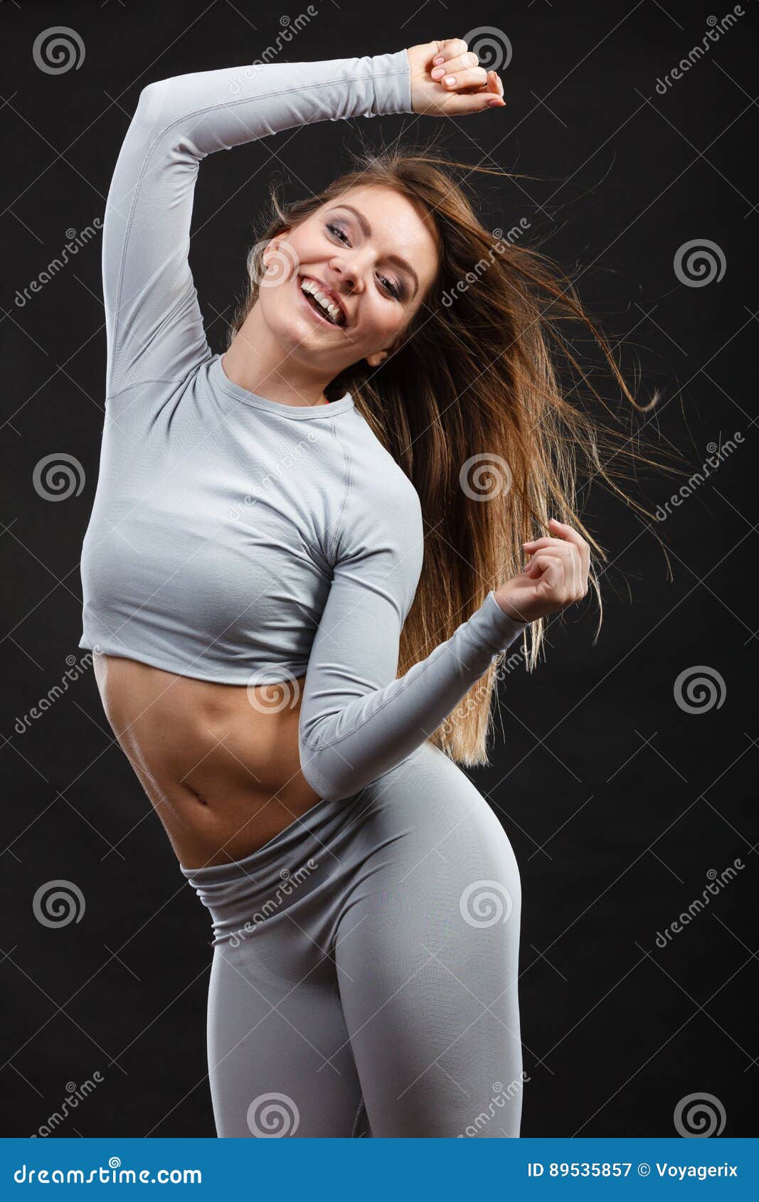 Sport Fit Woman in Thermal Clothes. Stock Image - Image of youthful, busty:  89535857
