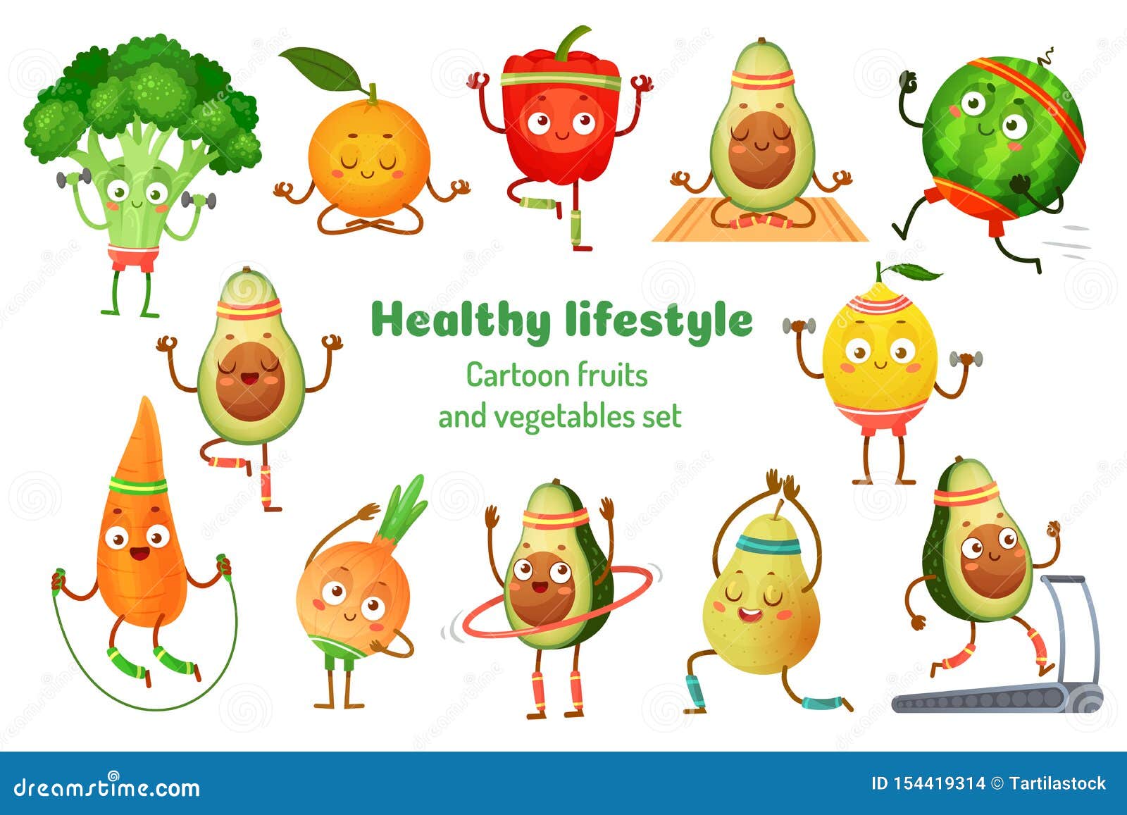Sport Fruits And Vegetables. Healthy Lifestyle Mascots ...