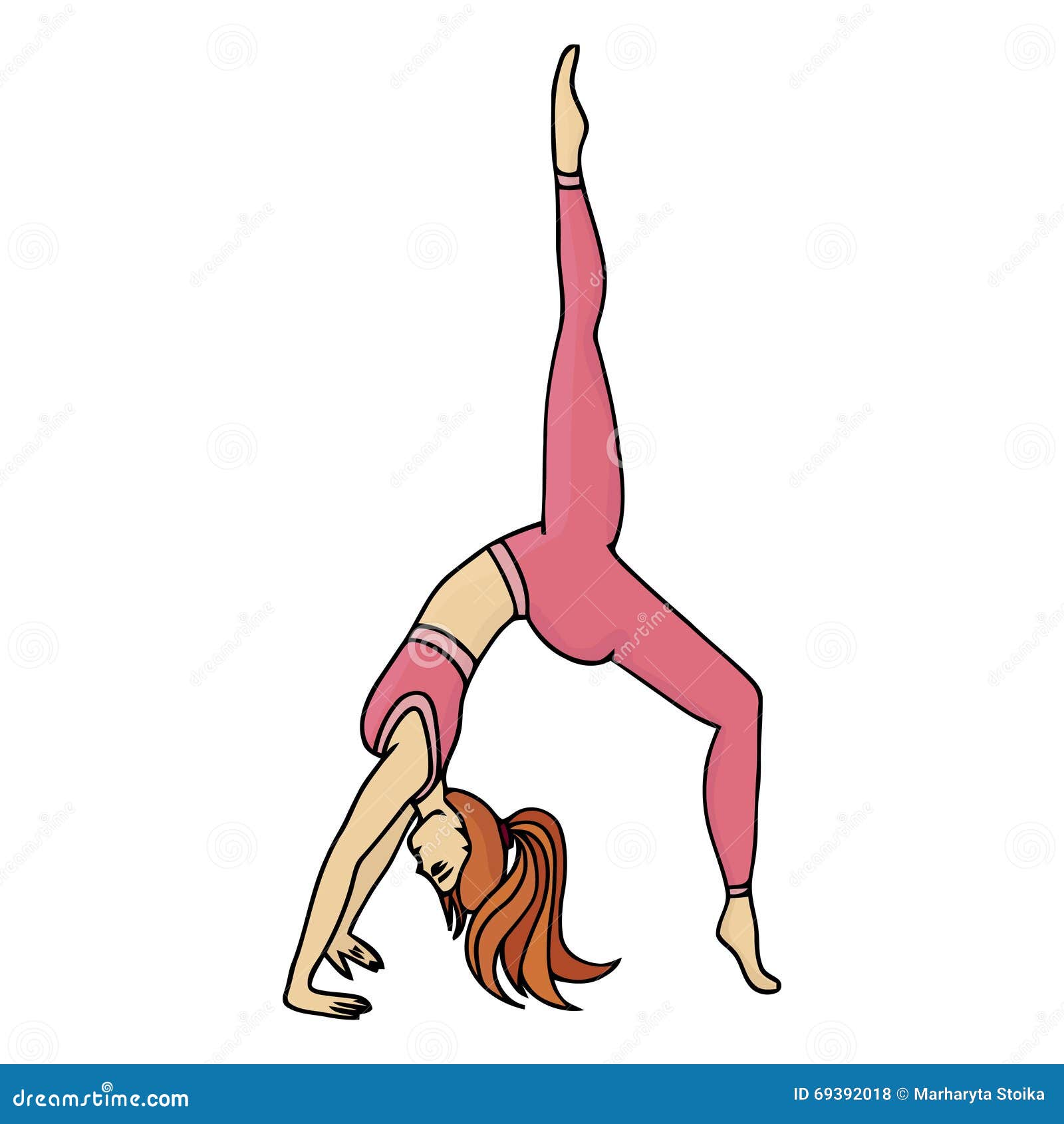 Sport Girl. Girl Acrobat. Girl Gymnast. Stock Vector - Illustration of ...