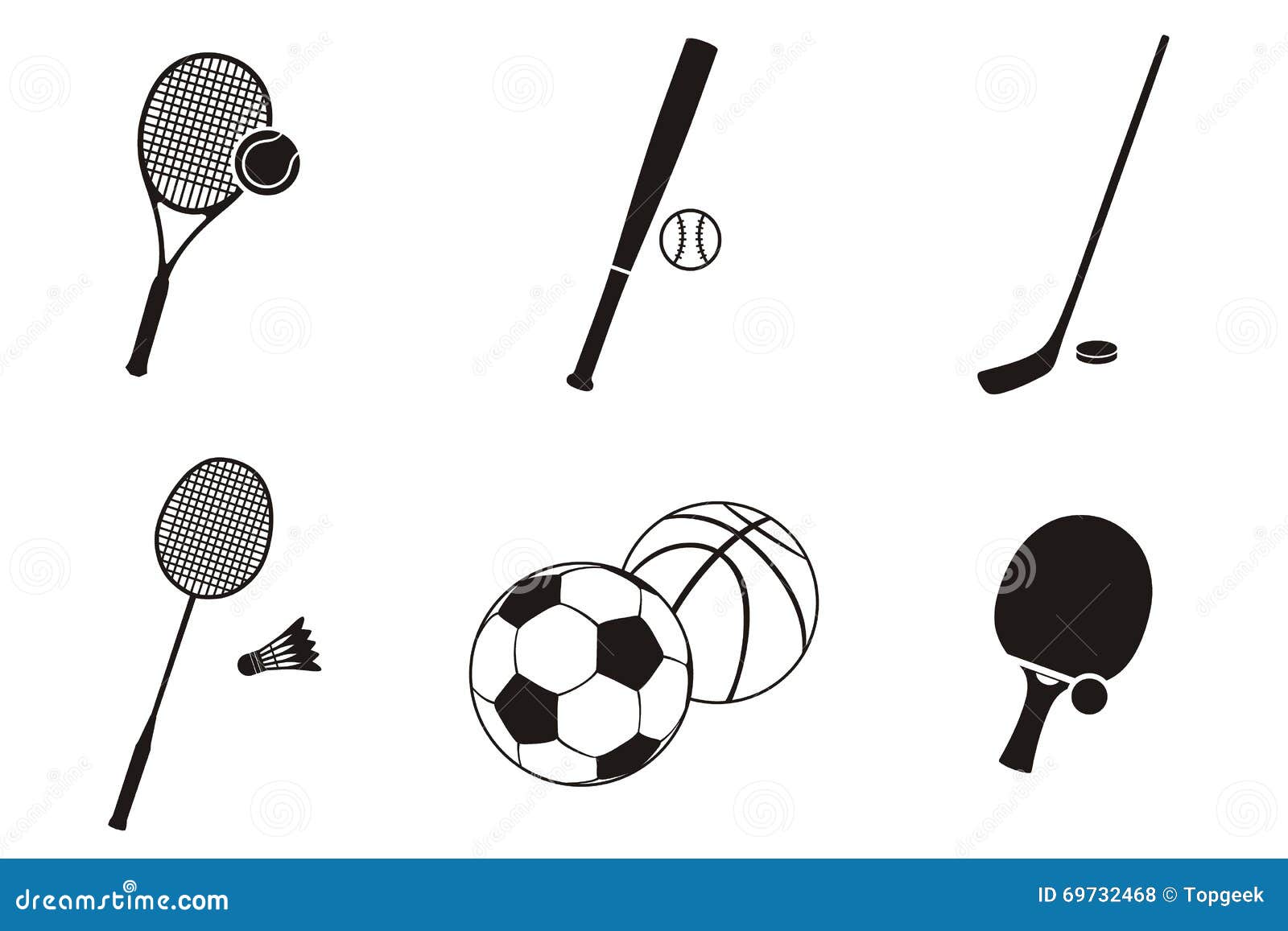 Sport Icon Black White Design Flat Stock Vector - Illustration of